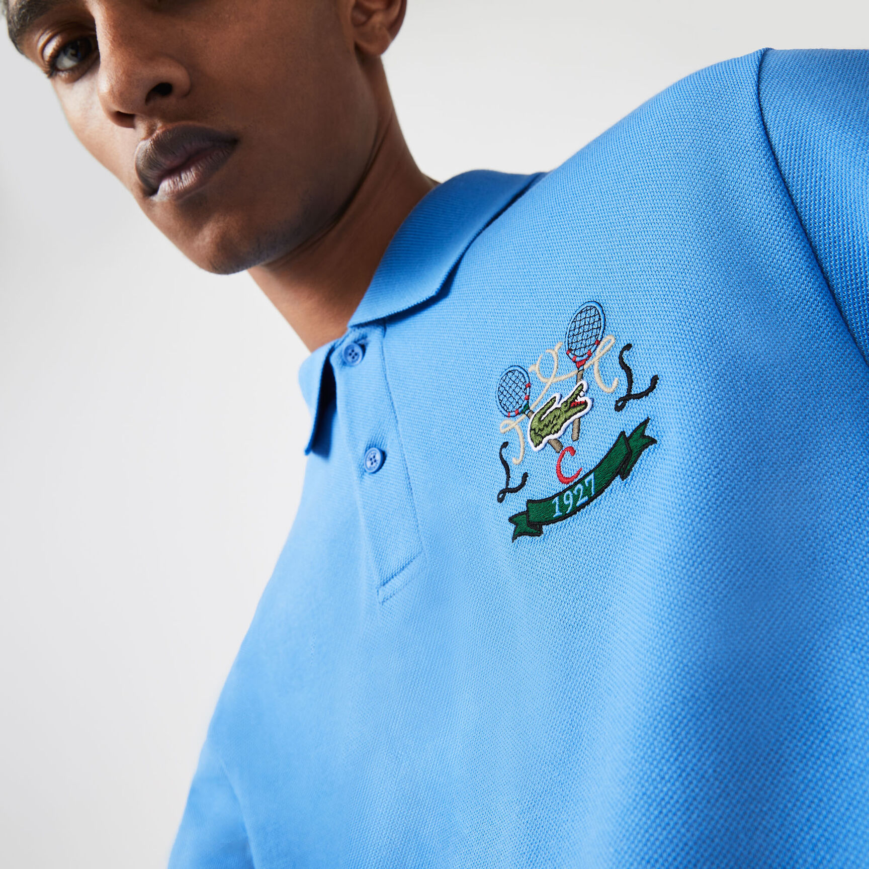 تيشيرت بولو لاكوست قطن بيكيه بقصة عادية وتطريز مضارب تنس للرجال تيشيرت بولو لاكوست قطن بيكيه بقصة عادية وتطريز مضارب تنس للرجال