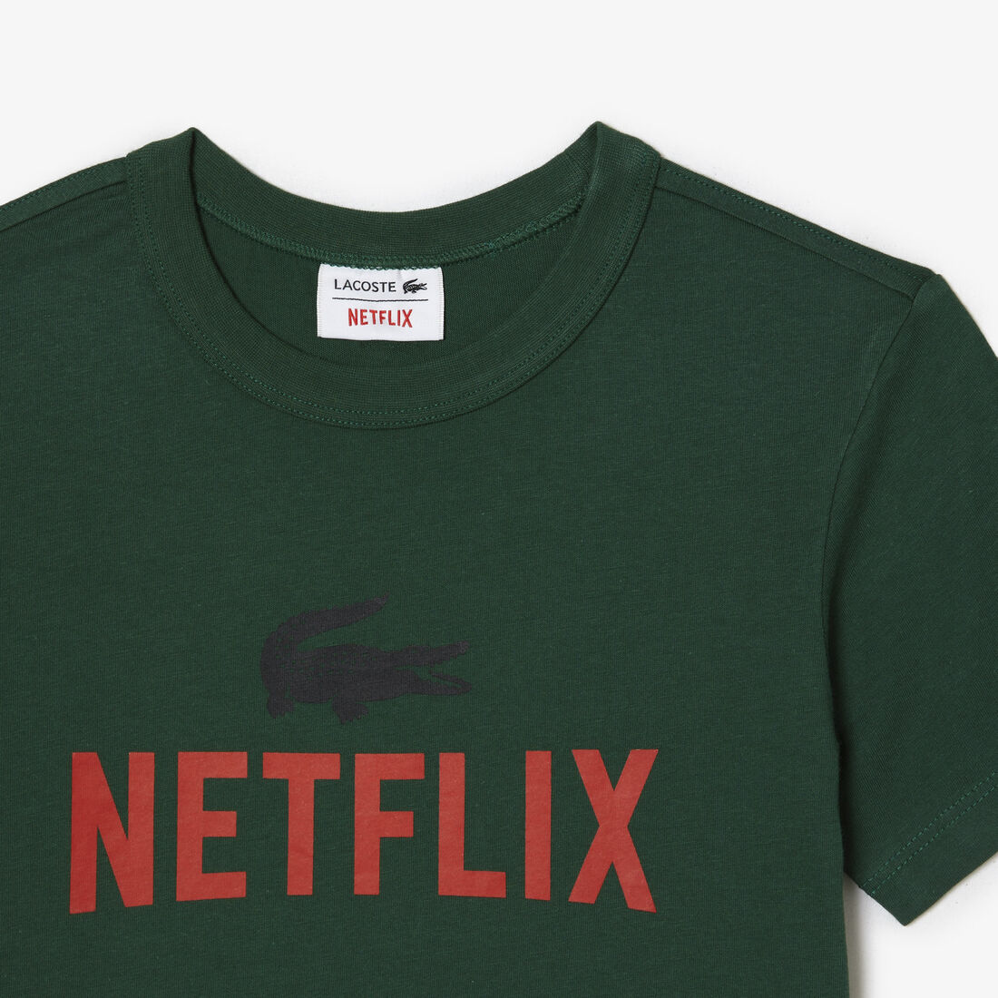 تيشيرت بطبعة قطن عضوي للأطفال مجموعة Lacoste x Netflix تيشيرت بطبعة قطن عضوي للأطفال مجموعة Lacoste x Netflix