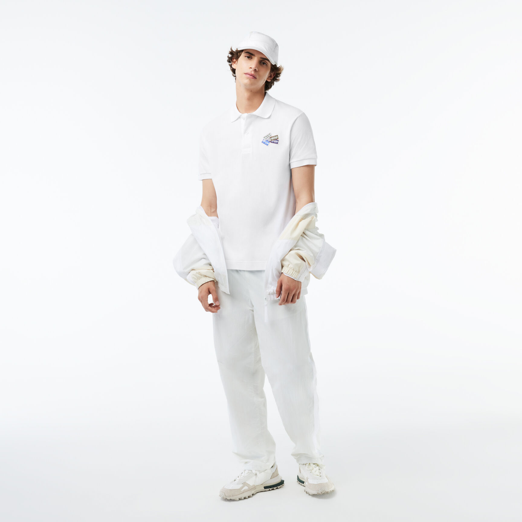 تي شيرت بولو بطبعة رقع بلونين من مجموعة Original L.12.12