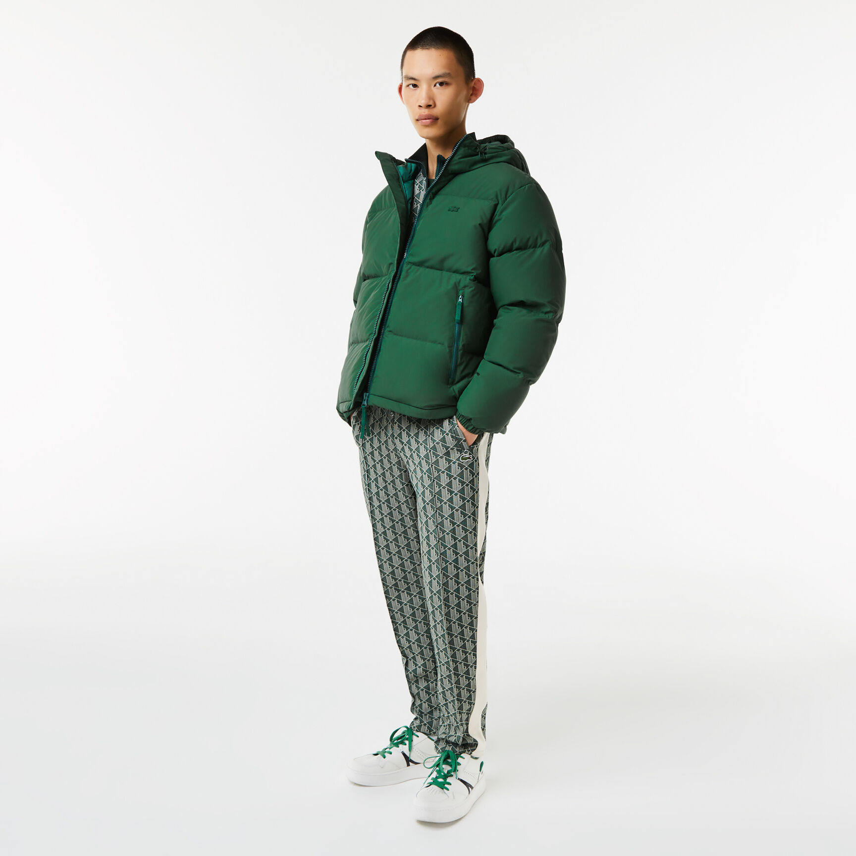 Men's Lacoste Quilted Water-Repellent Short Jacket Men's Lacoste Quilted Water-Repellent Short Jacket