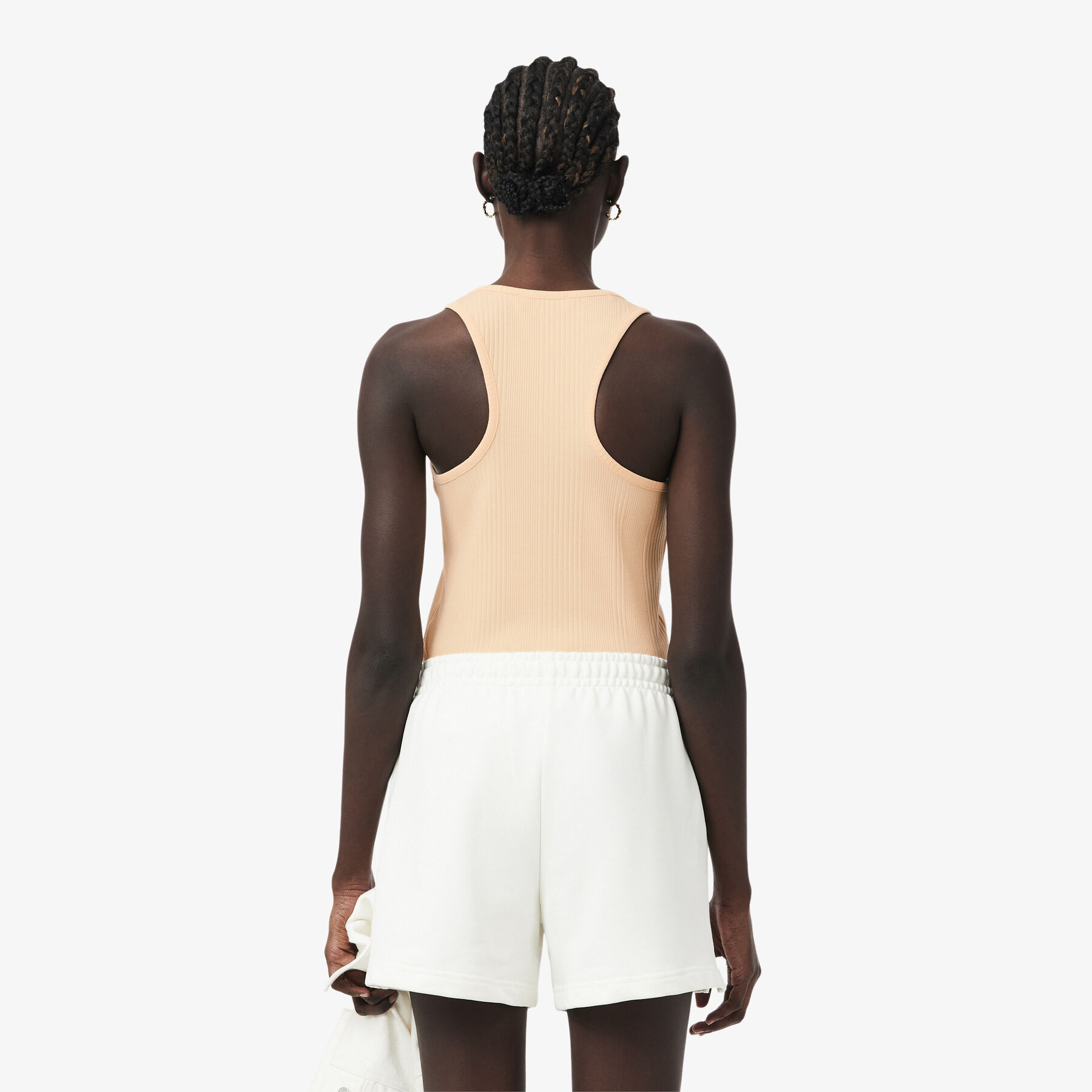 Slim Fit Ribbed Cotton Tank Top lacoste slim fit ribbed cotton tank top