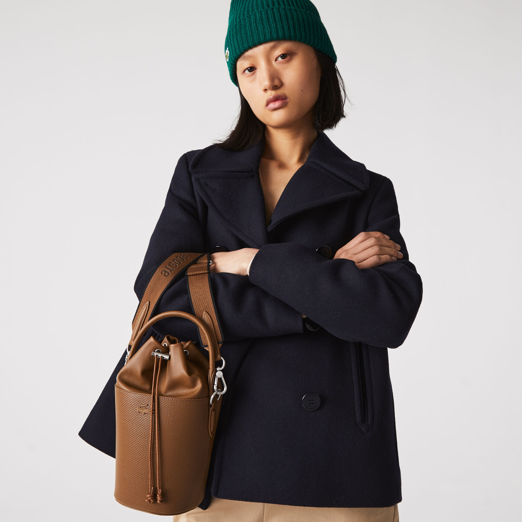 Women’s Chantaco Shoulder Strap Small Piqué Leather Bucket Bag Women’s Chantaco Shoulder Strap Small Piqué Leather Bucket Bag