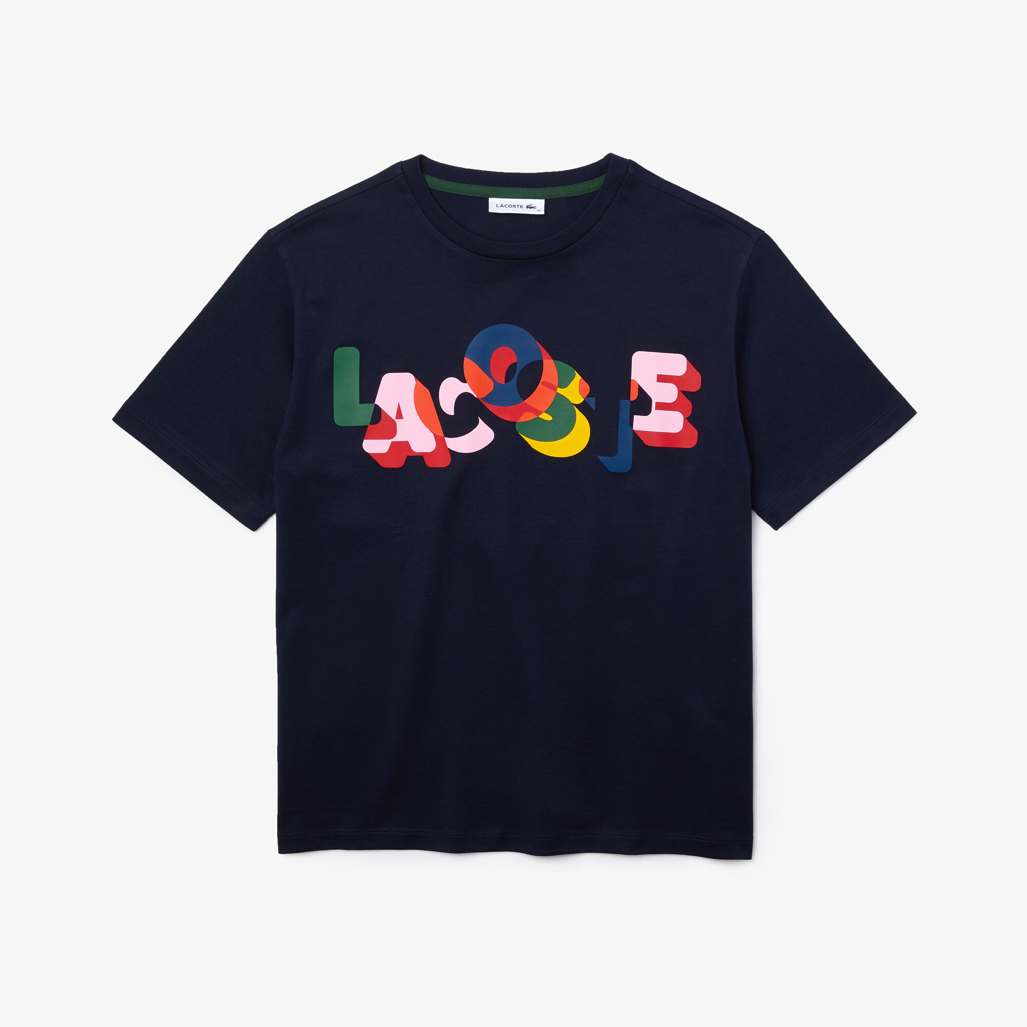 Women's Crew Neck Lacoste Print Soft Cotton T-shirt Women's Crew Neck Lacoste Print Soft Cotton T-shirt