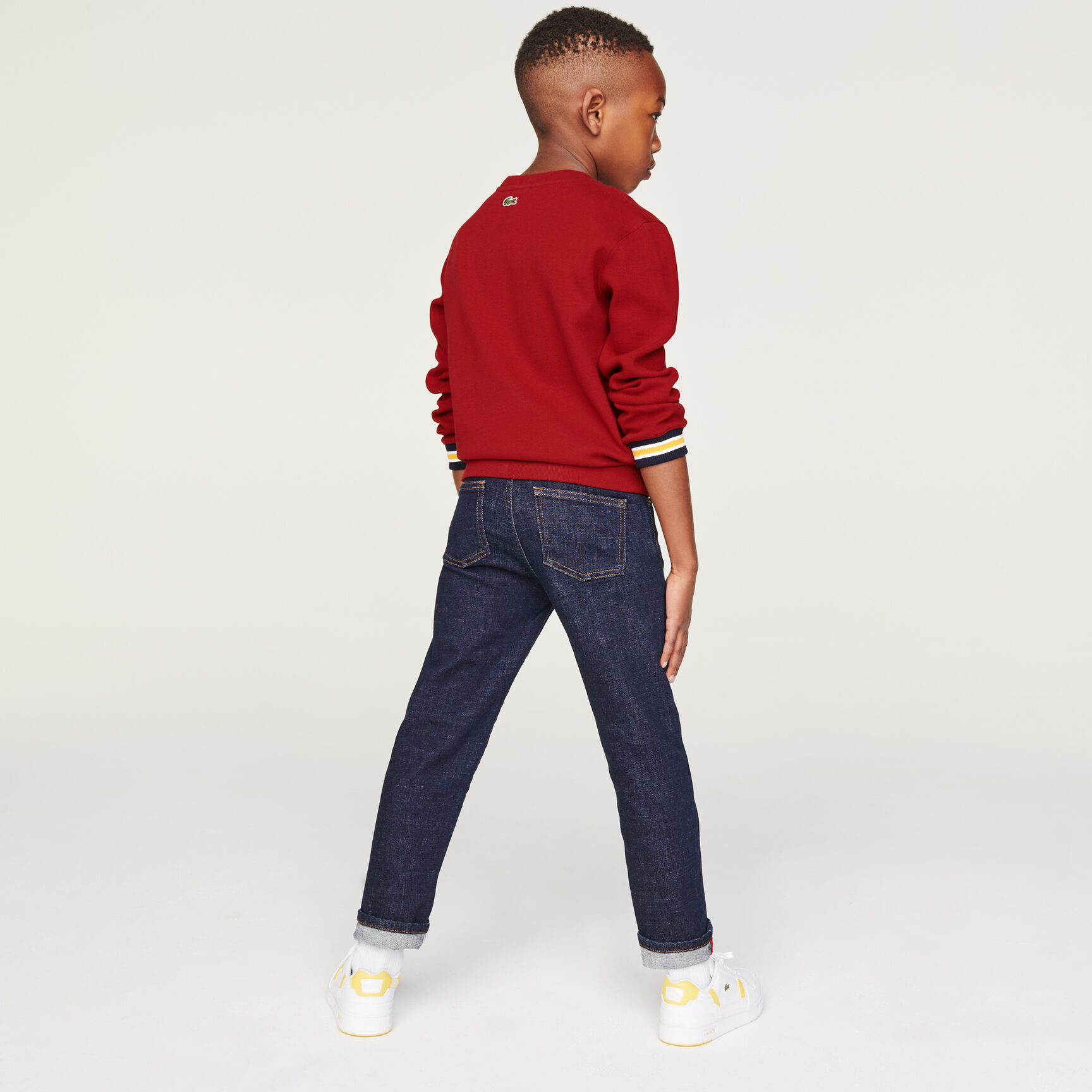 Boys’ Crew Neck L Badge Cotton Sweater Boys’ Crew Neck L Badge Cotton Sweater