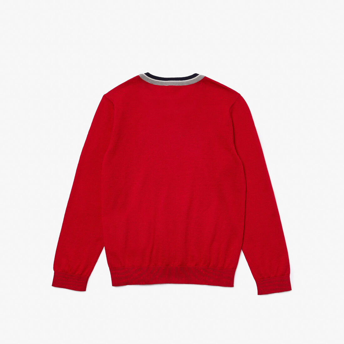 سترة لاكوست قطن جيرسيه بياقة بلون مغاير للأطفال سترة لاكوست قطن جيرسيه بياقة بلون مغاير للأطفال