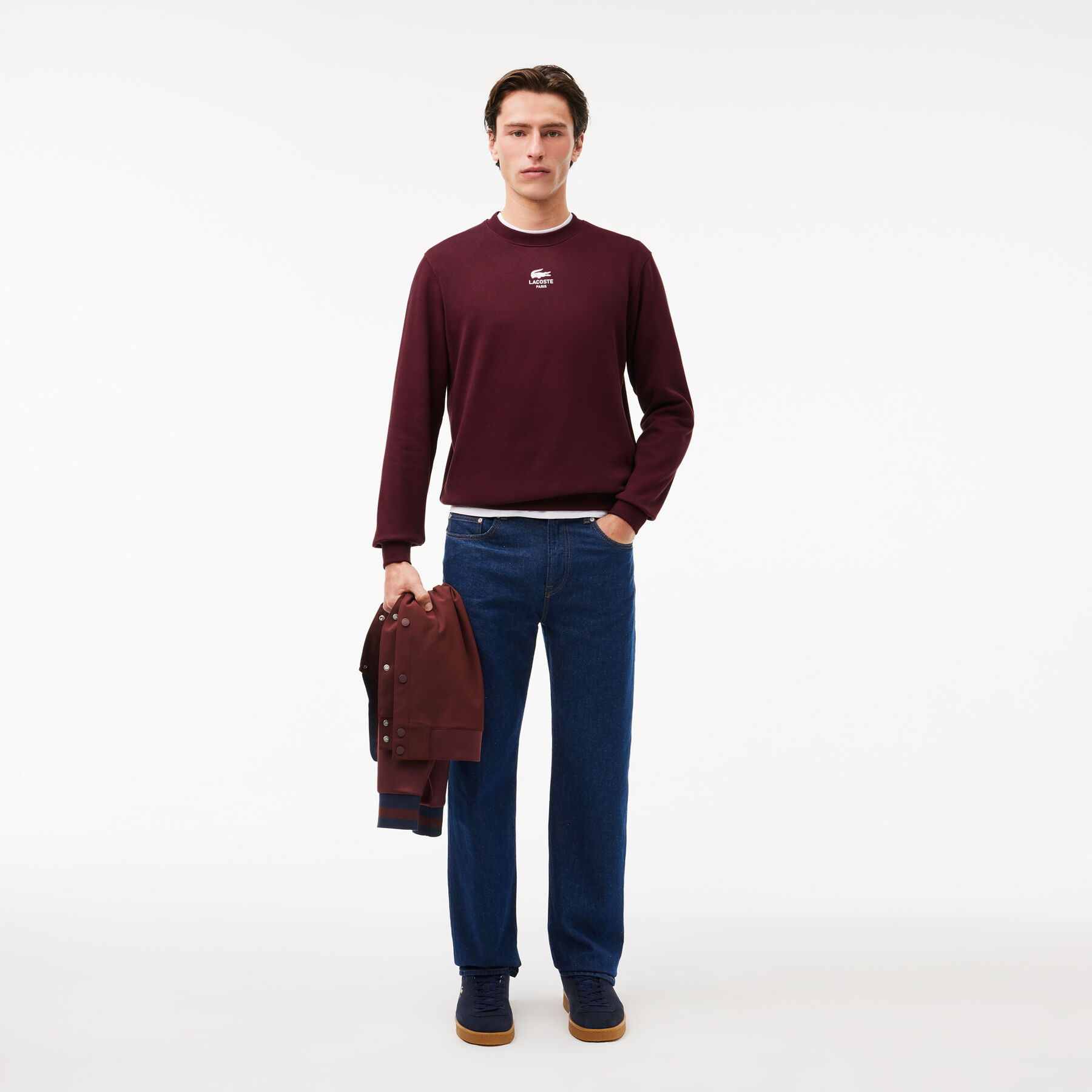 Printed Fleece Sweatshirt lacoste printed fleece sweatshirt