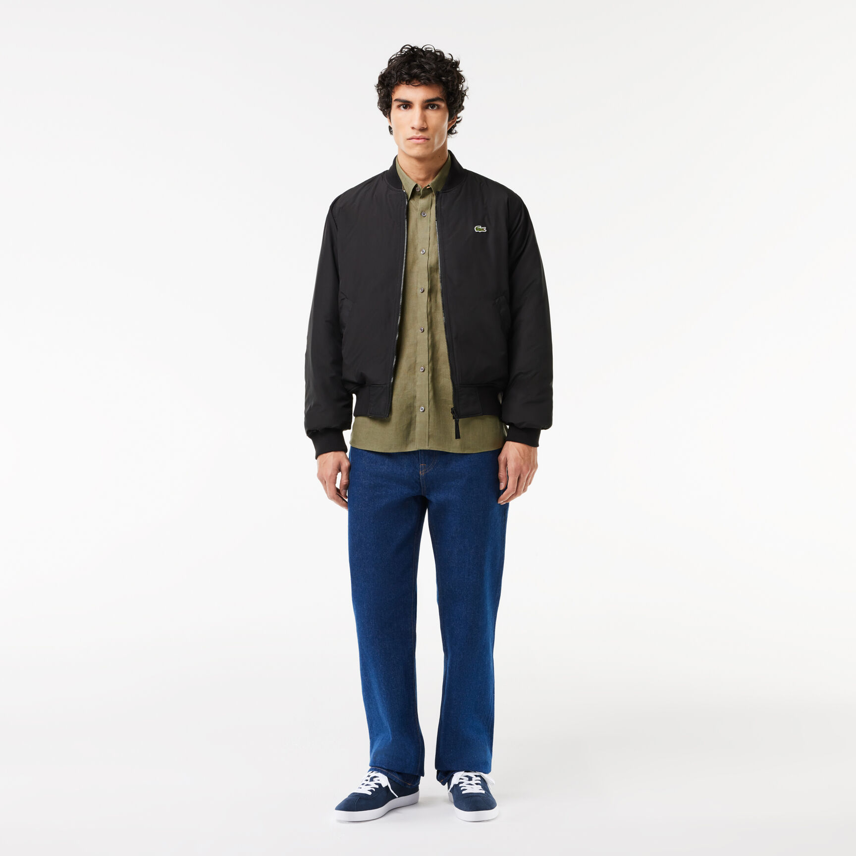 قميص كتان بأكمام قصيرة