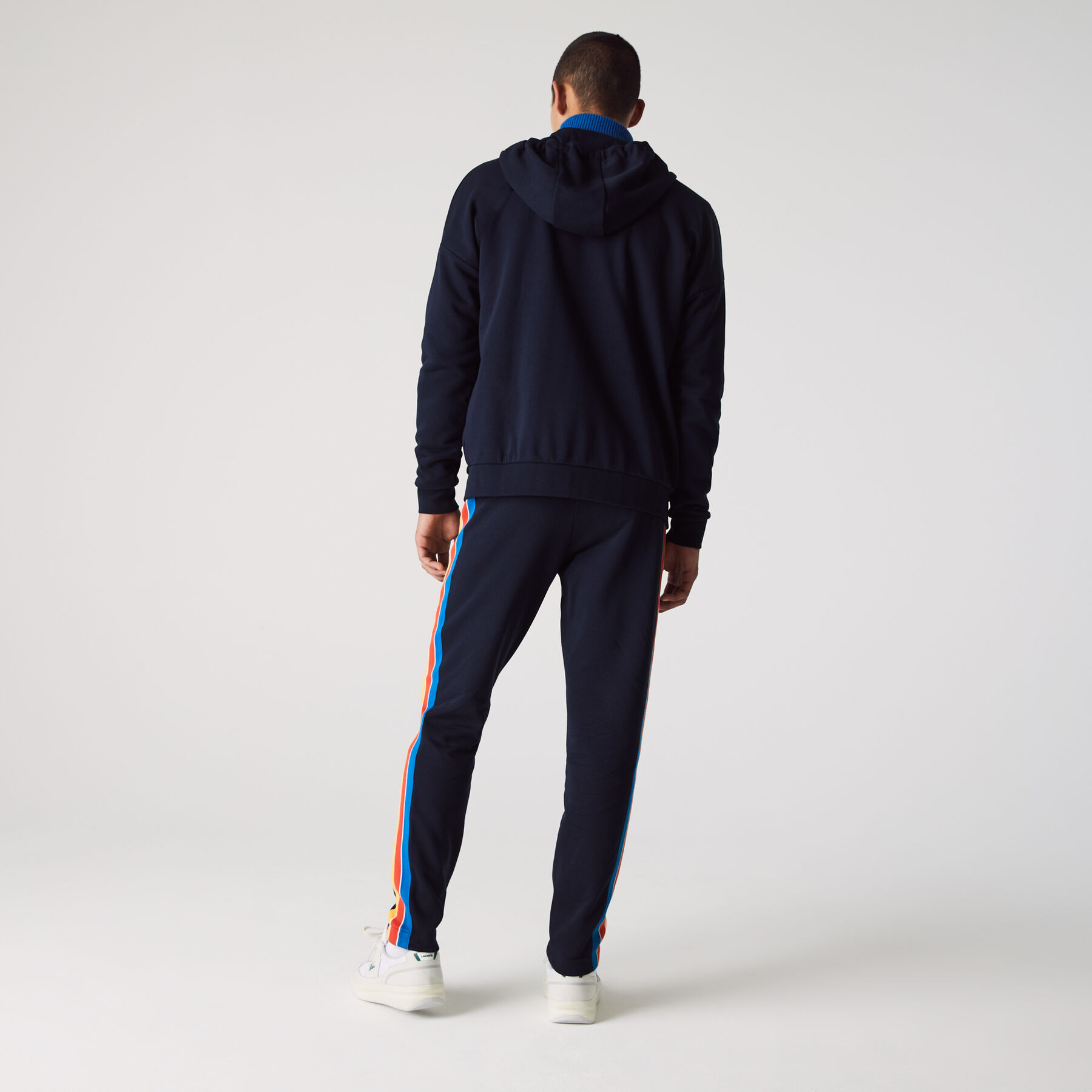 men s lacoste sport contrast band cotton jogging pants