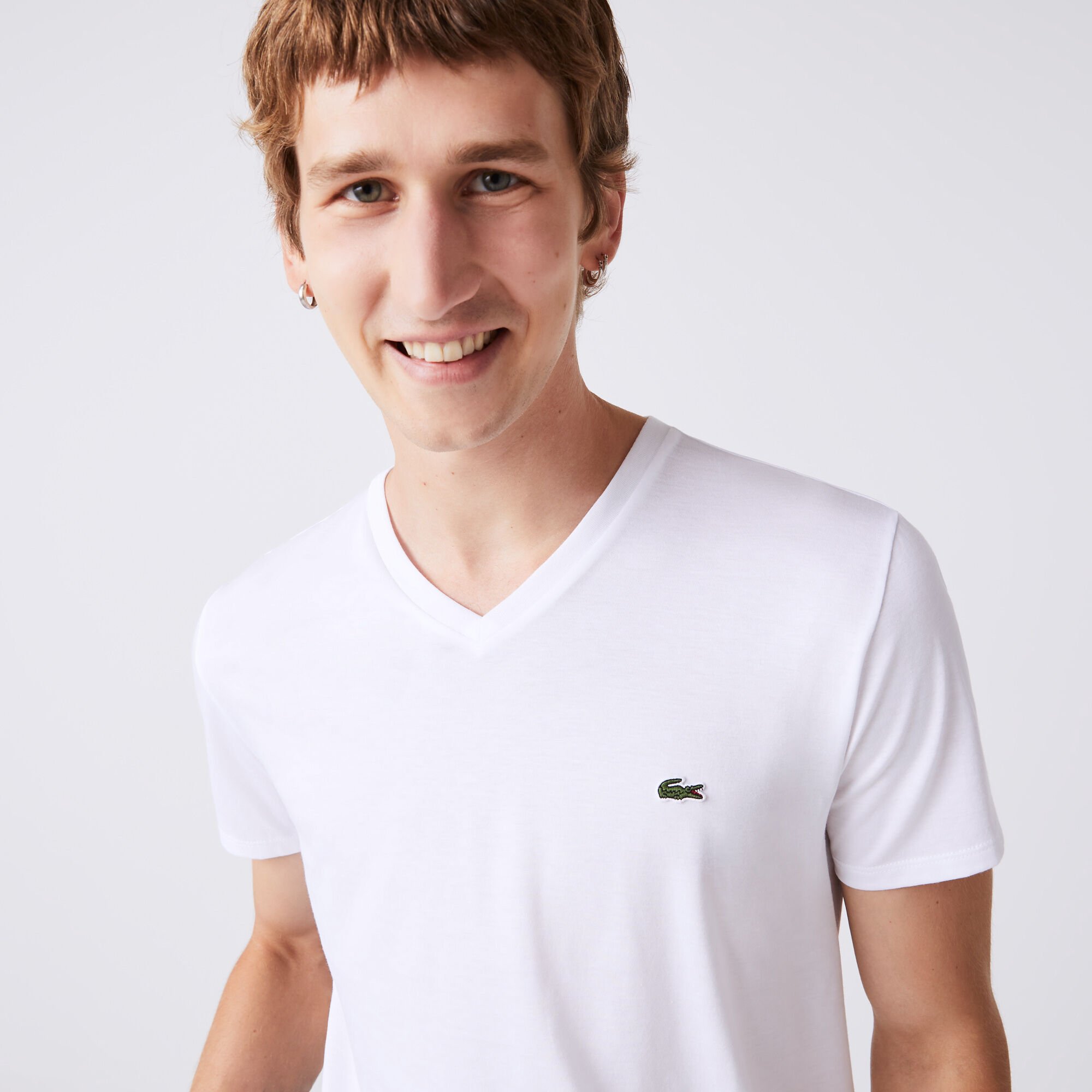 Men's V-neck Pima Cotton Jersey T-shirt Men's V-neck Pima Cotton Jersey T-shirt
