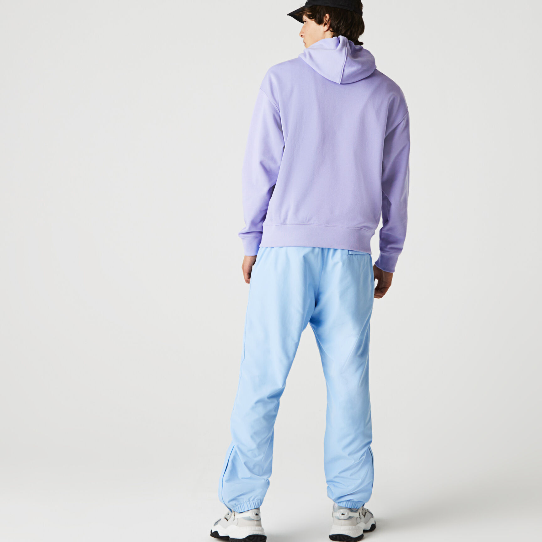 Men’s Lacoste L!VE Loose Fit Hooded Print Fleece Sweatshirt Men’s Lacoste L!VE Loose Fit Hooded Print Fleece Sweatshirt