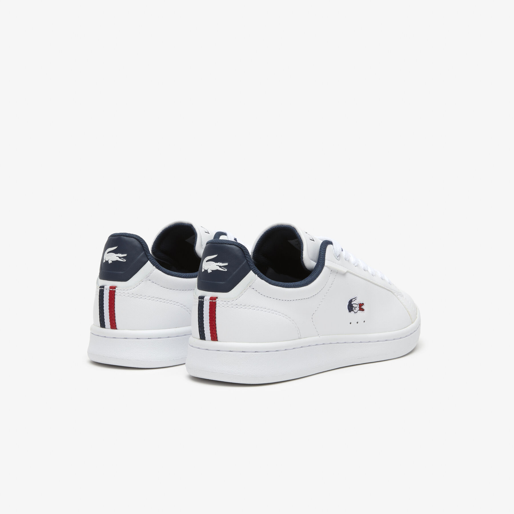 women s lacoste carnaby pro leather tricolour trainers