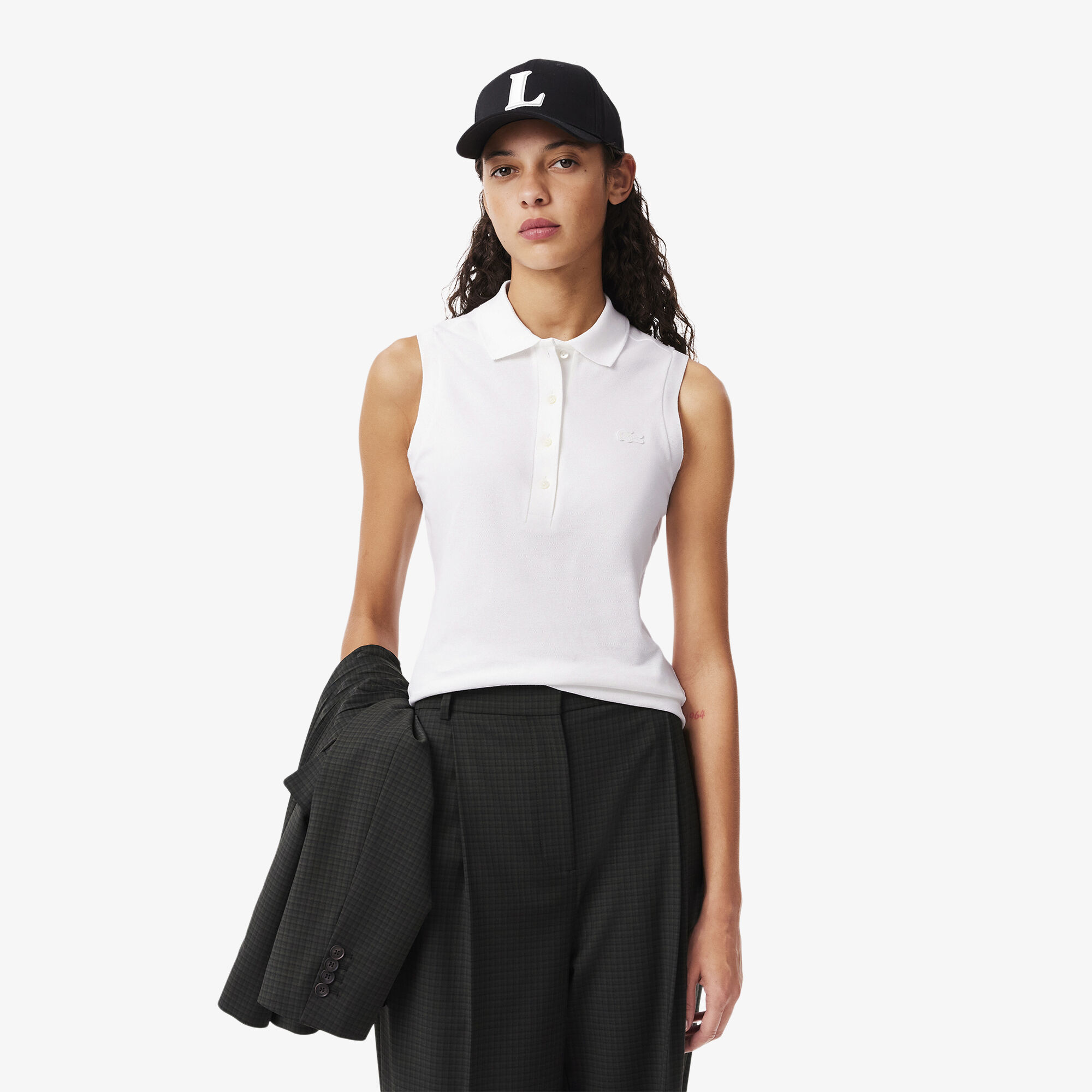 Buy Women s Lacoste Slim fit Sleeveless Cotton Pique Polo Shirt Lacoste EG