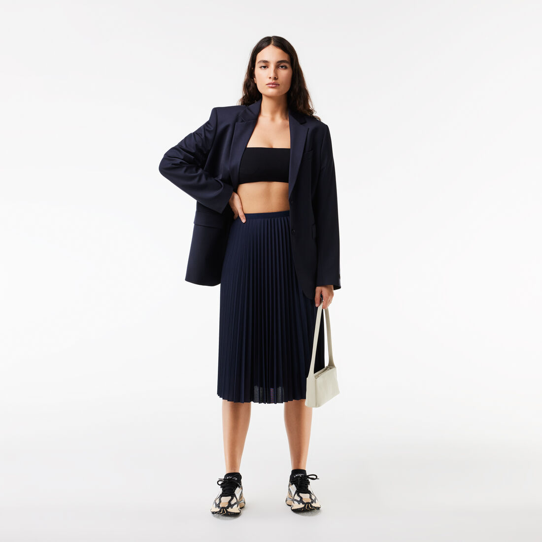 تنورة نسائية بطيات بخصر مطاطي تنورة نسائية بطيات بخصر مطاطي