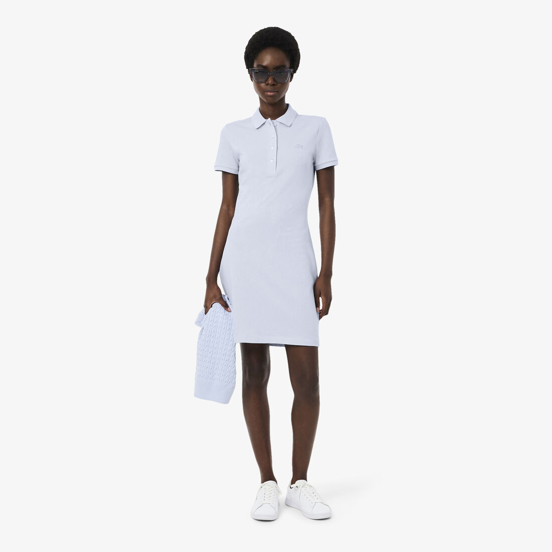 Slim Fit Stretch Petit Pique Polo Dress