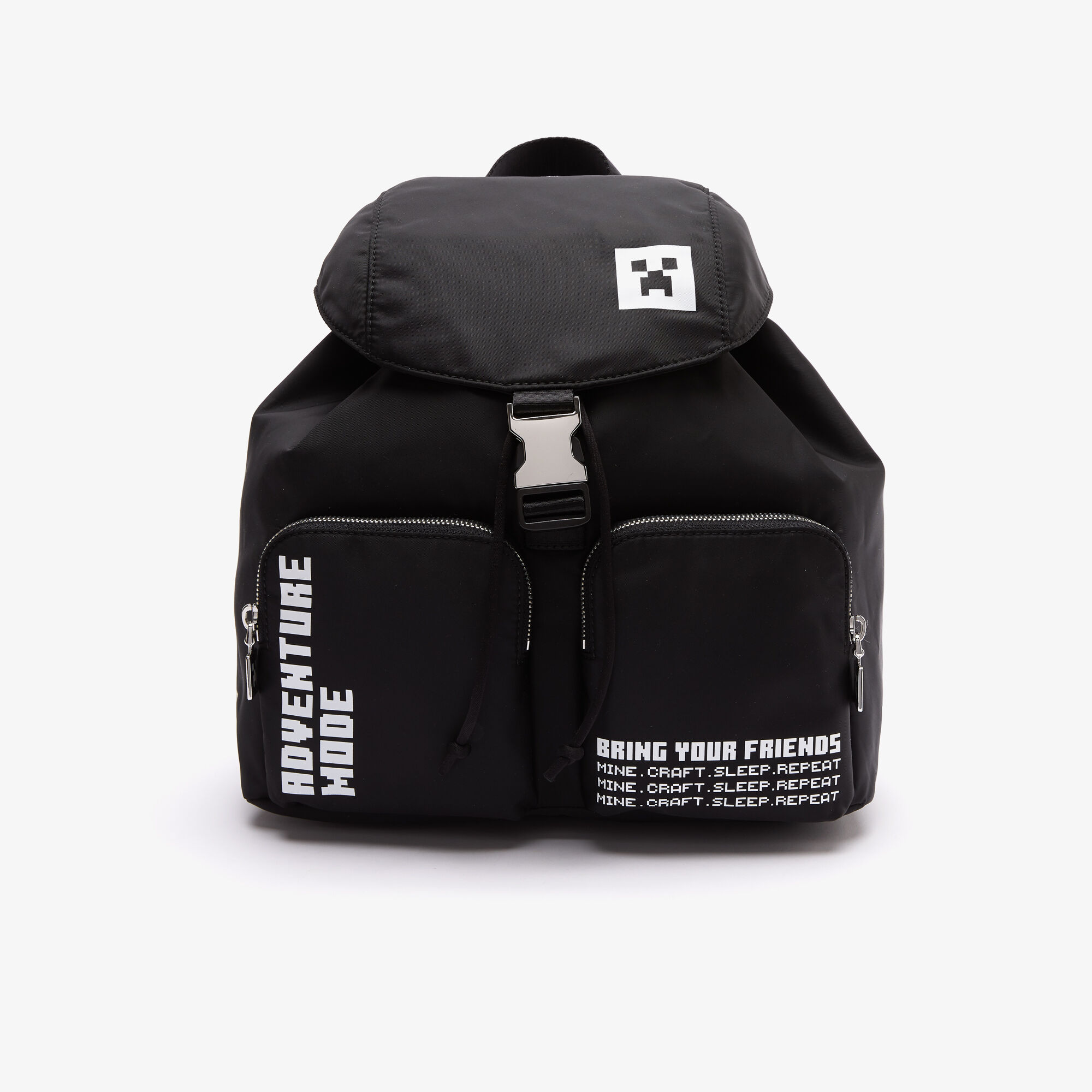 LACOSTE × MINECRAFT リュック　キャップ Unisex Lacoste x Minecraft Print Nylon Backpack, Black | LACOSTE EG