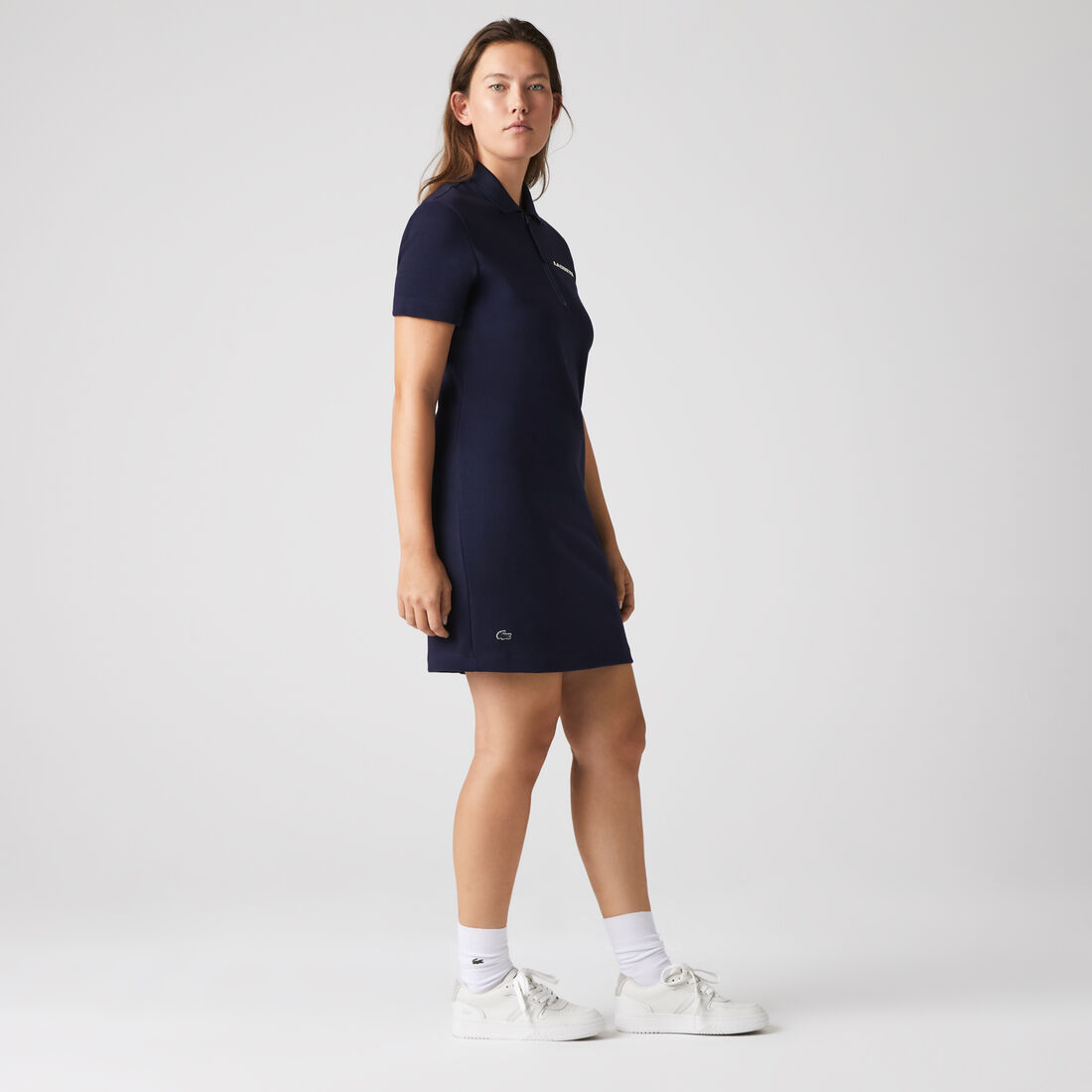 Women's Contrast Branded Two-Ply Jersey Polo Dress Women's Contrast Branded Two-Ply Jersey Polo Dress