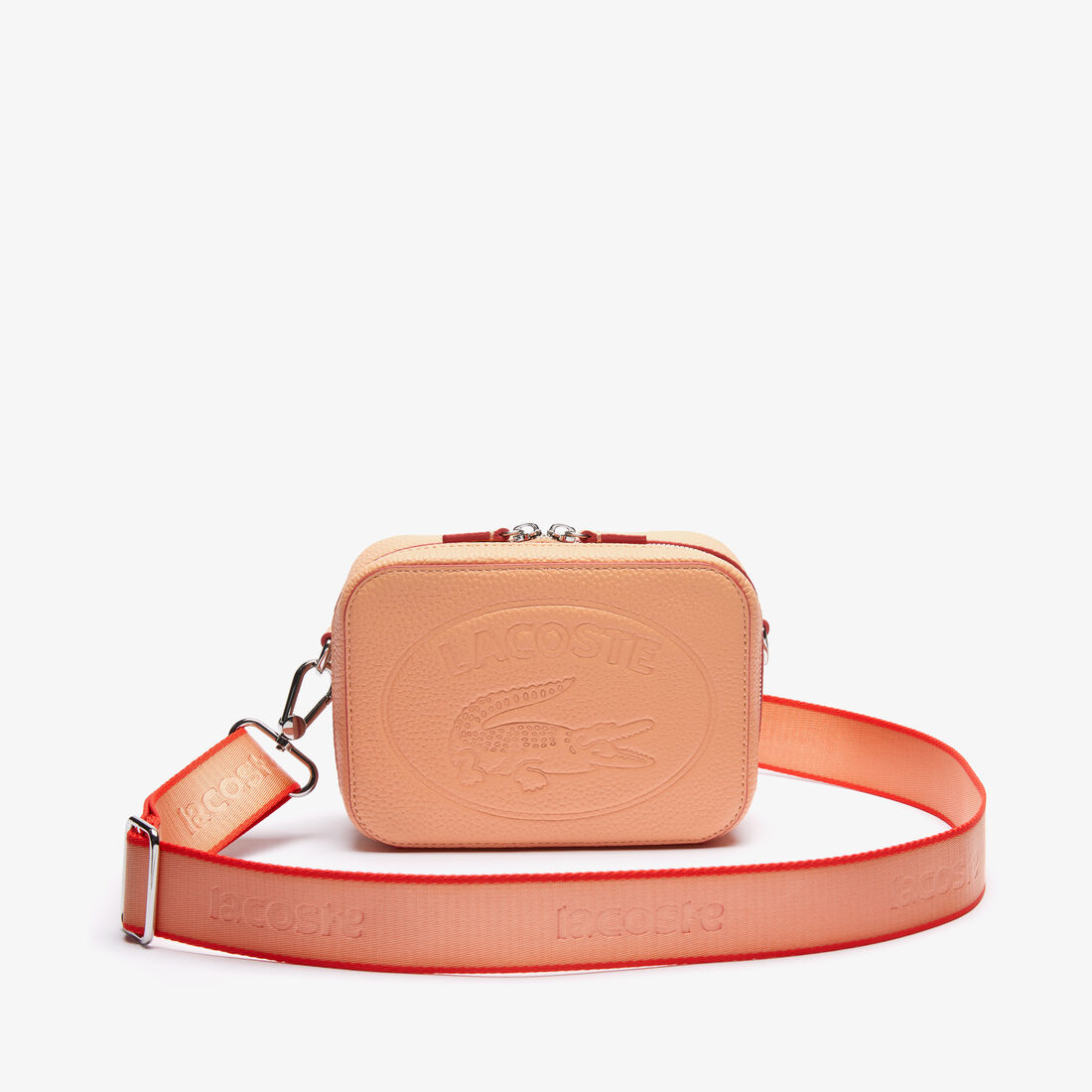 حقيبة من الجلد المحبب مع حزام كتف قابل للفصل من مجموعة Croco Crew للنساء حقيبة من الجلد المحبب مع حزام كتف قابل للفصل من مجموعة Croco Crew للنساء