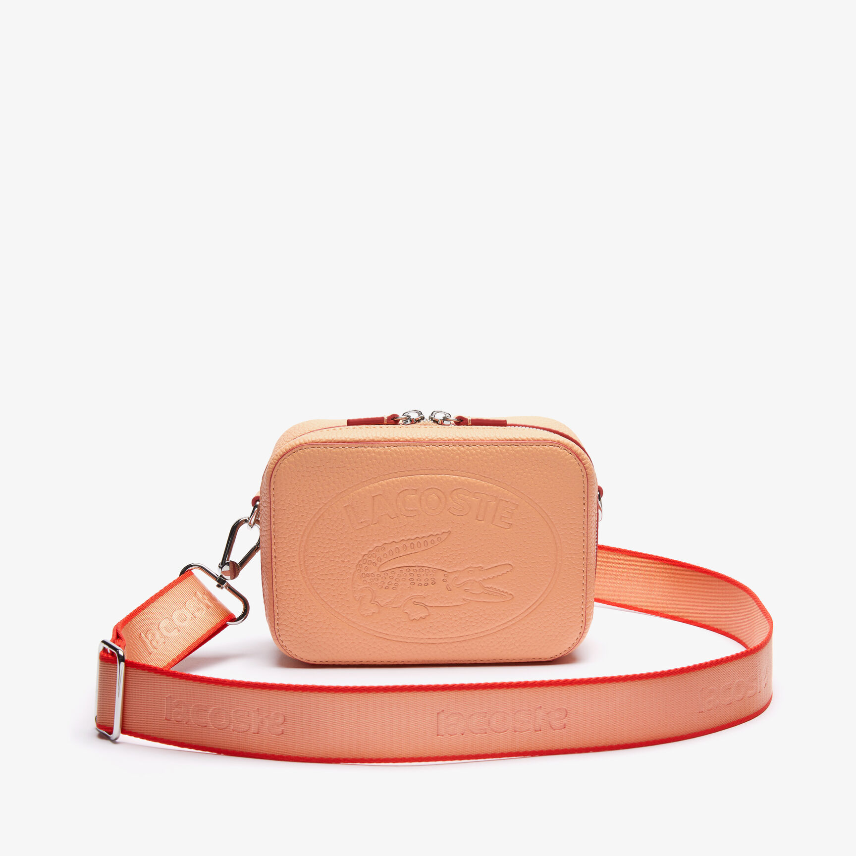 حقيبة من الجلد المحبب مع حزام كتف قابل للفصل من مجموعة Croco Crew للنساء حقيبة من الجلد المحبب مع حزام كتف قابل للفصل من مجموعة Croco Crew للنساء