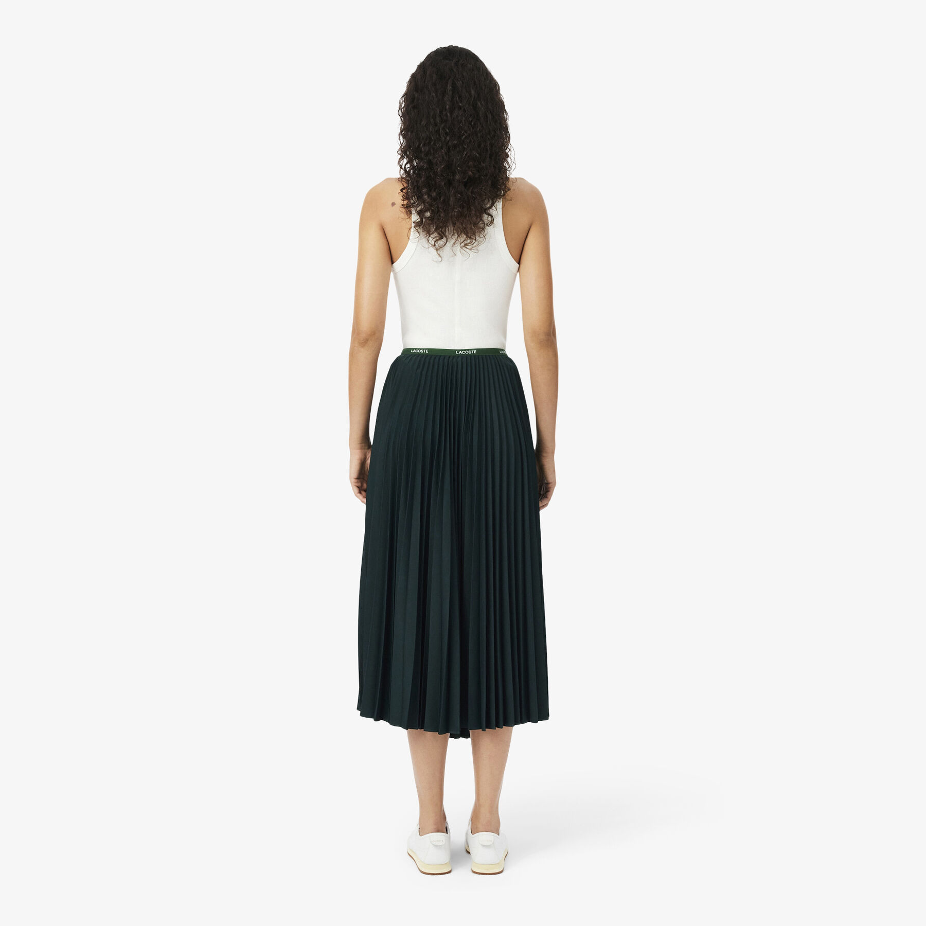 Long Pleated Elasticated Waist Skirt