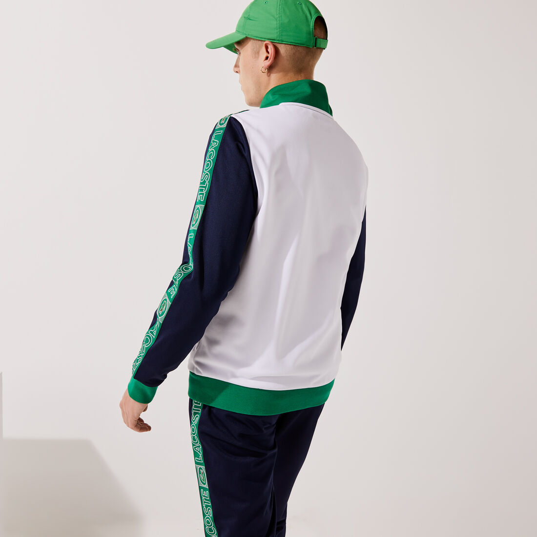 Men's Lacoste SPORT Branded Band Colour-block Zippered Jacket Men's Lacoste SPORT Branded Band Colour-block Zippered Jacket