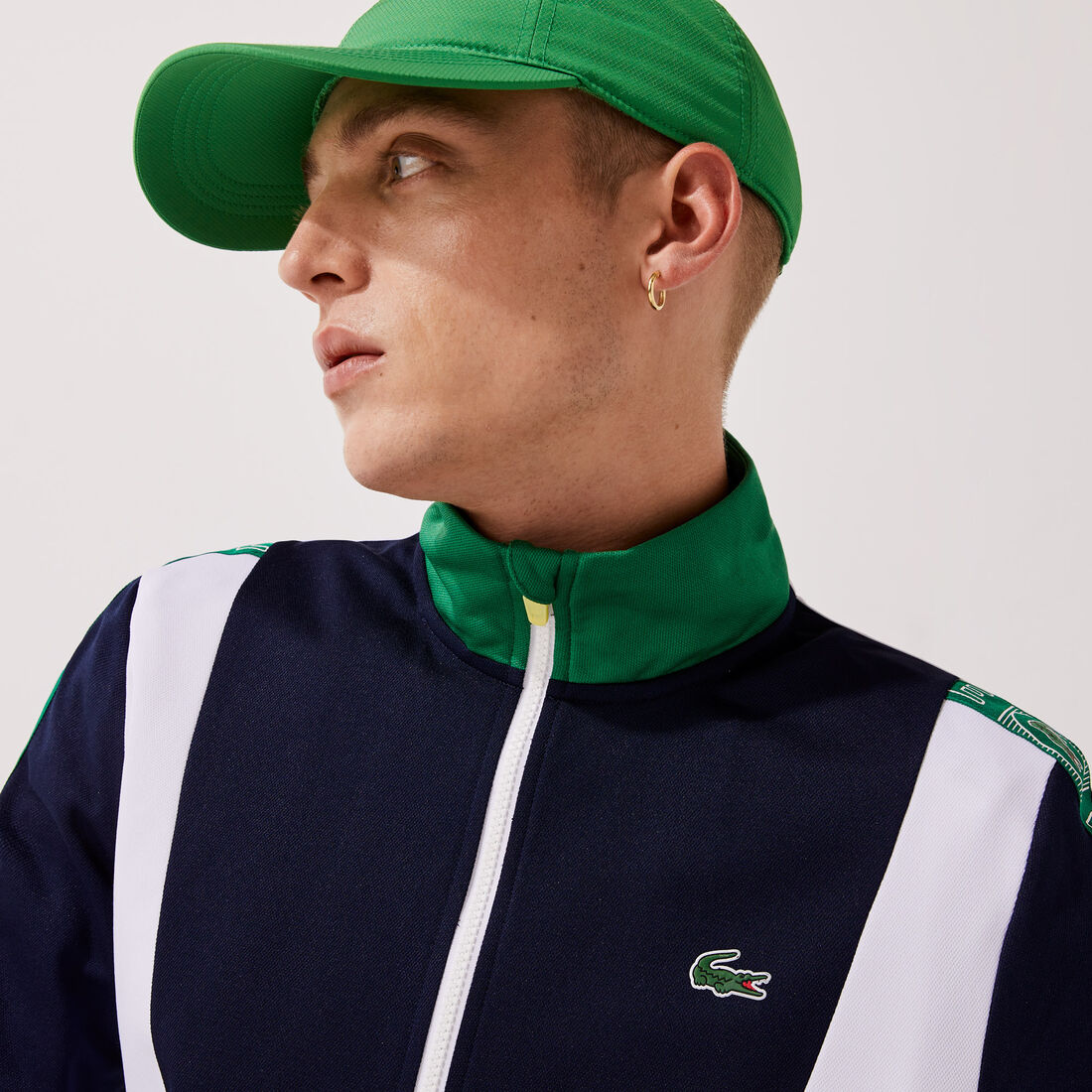 Men's Lacoste SPORT Branded Band Colour-block Zippered Jacket Men's Lacoste SPORT Branded Band Colour-block Zippered Jacket