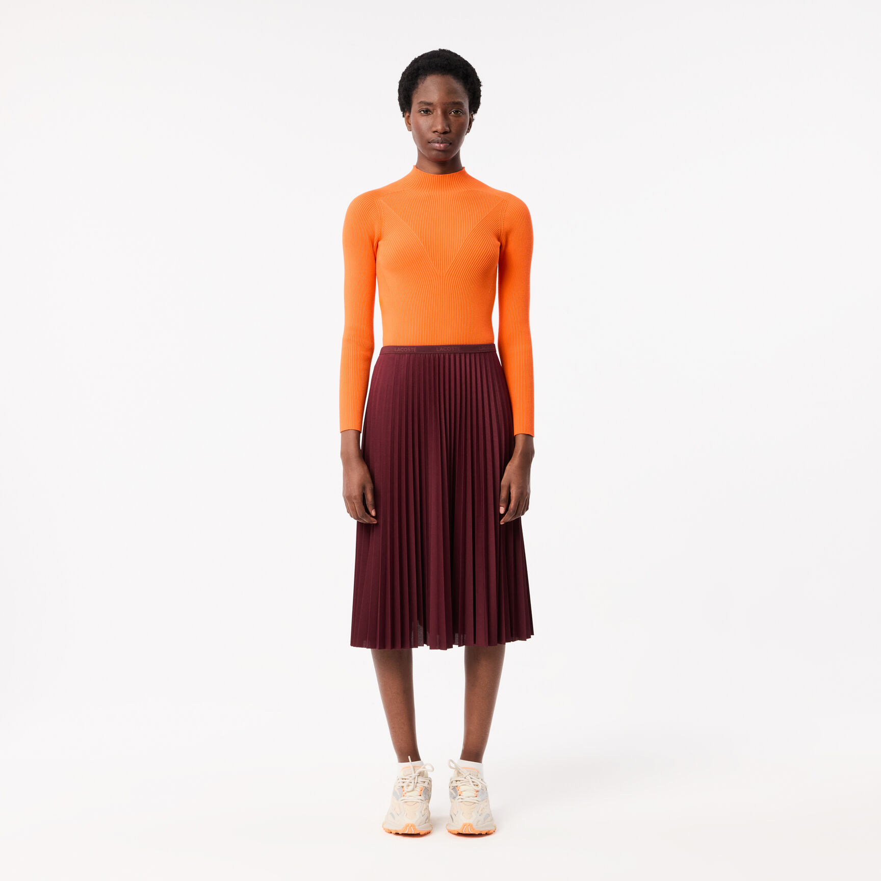 Women's Elasticised Waist Flowing Pleated Skirt Women's Elasticised Waist Flowing Pleated Skirt