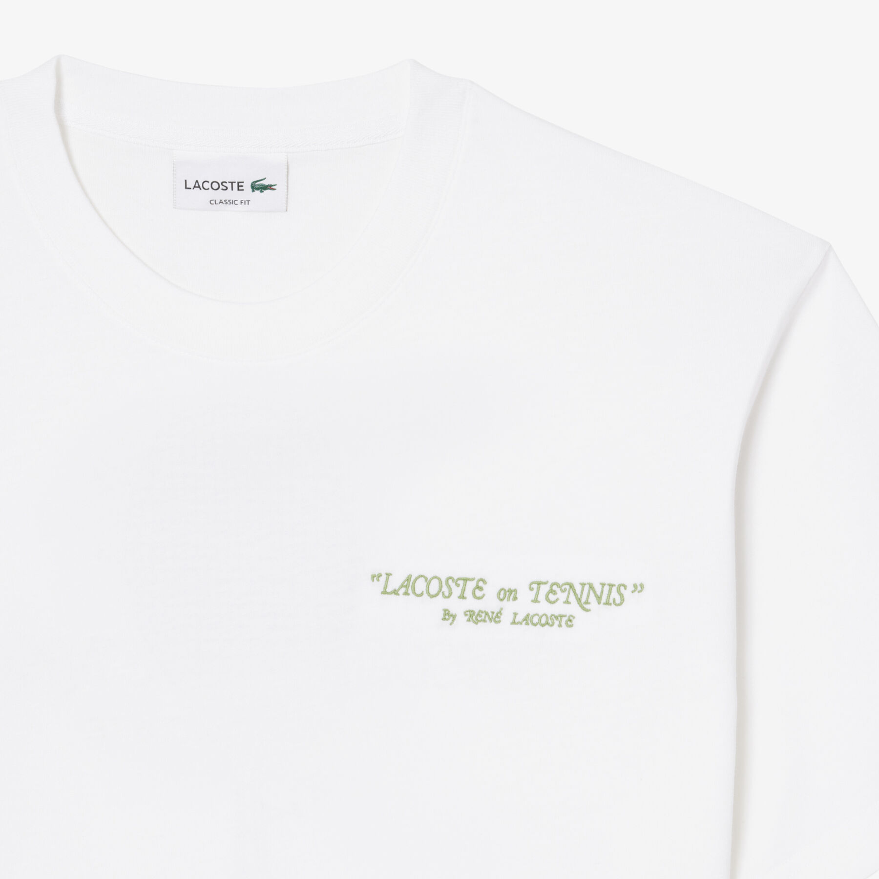 Embroidered Cotton T-shirt lacoste embroidered cotton t shirt