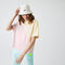 تي شيرت قطن للنساء ثنائي اللون قصة فضفاضة مجموعة Lacoste LIVE لاكوست تي شيرت قطن للنساء ثنائي اللون قصة فضفاضة مجموعة lacoste live