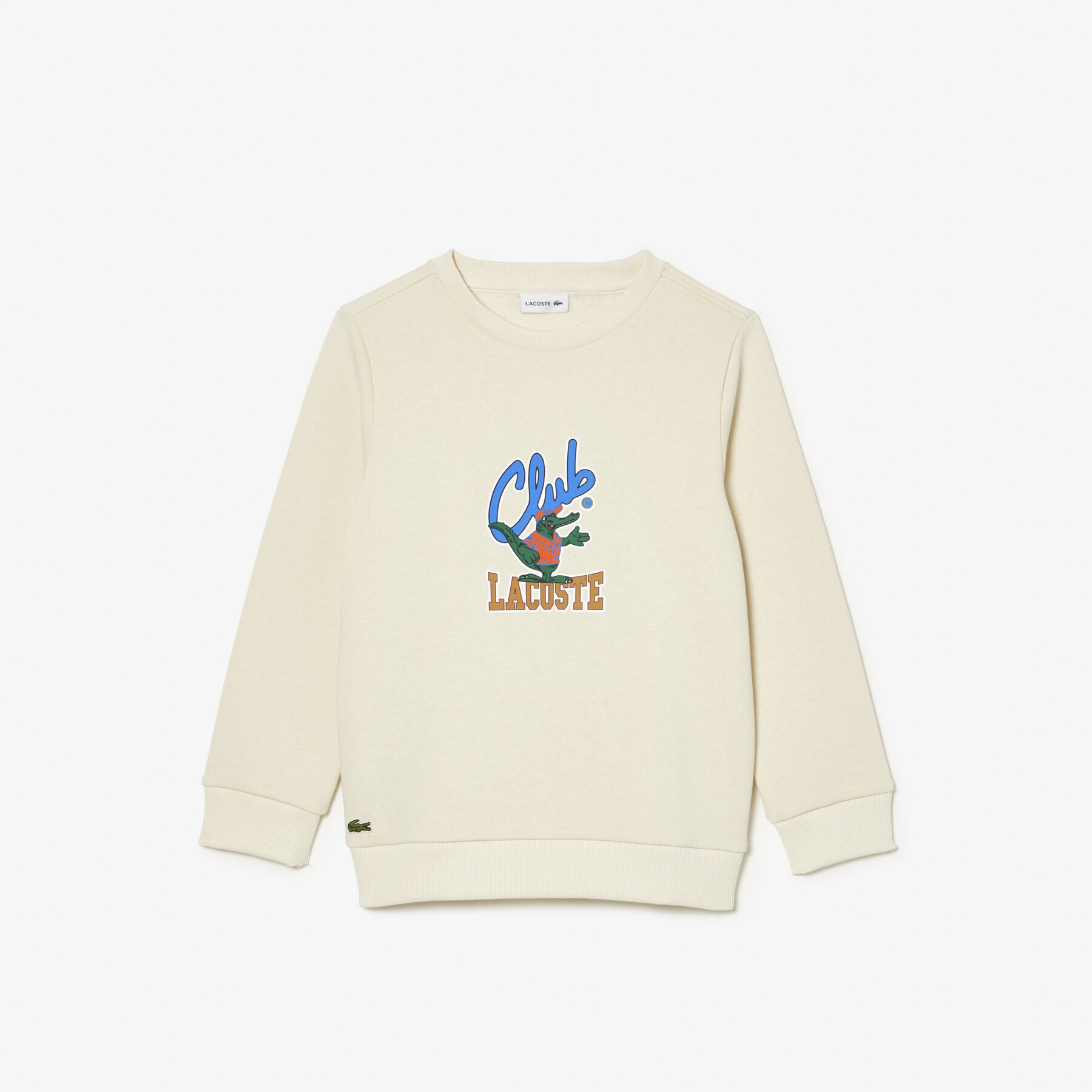 lacoste contrast signature print sweatshirt