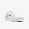 lacoste men s t clip leather citrus accent trainers