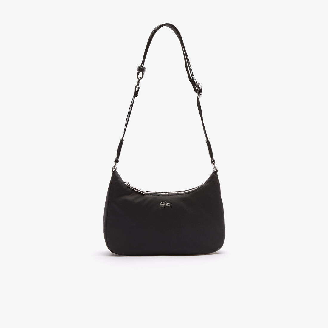 Unisex Metal Crocodile Branded Strap Nylon Shoulder Bag