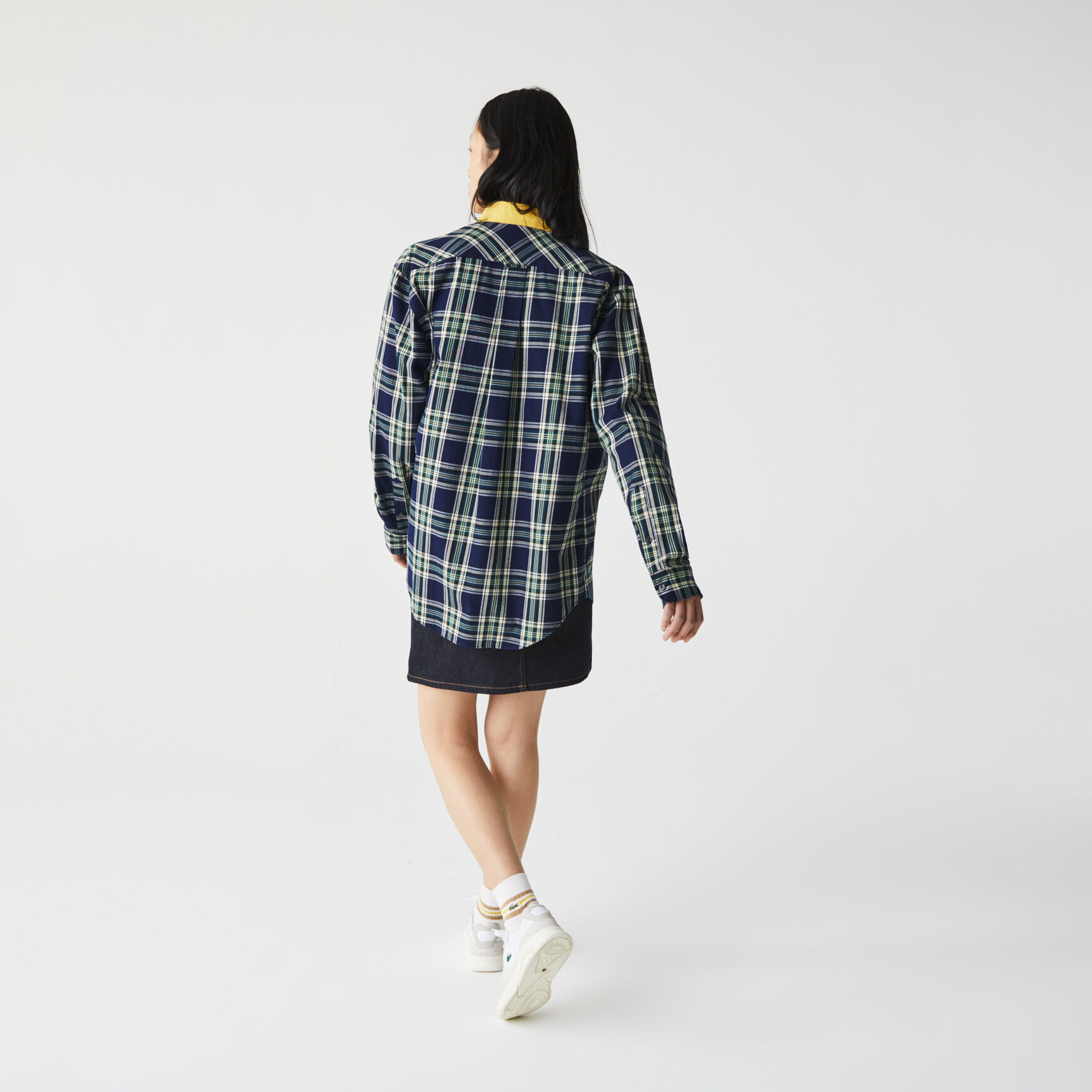 Unisex Lacoste LIVE Boxy Fit Check Cotton Shirt Unisex Lacoste LIVE Boxy Fit Check Cotton Shirt