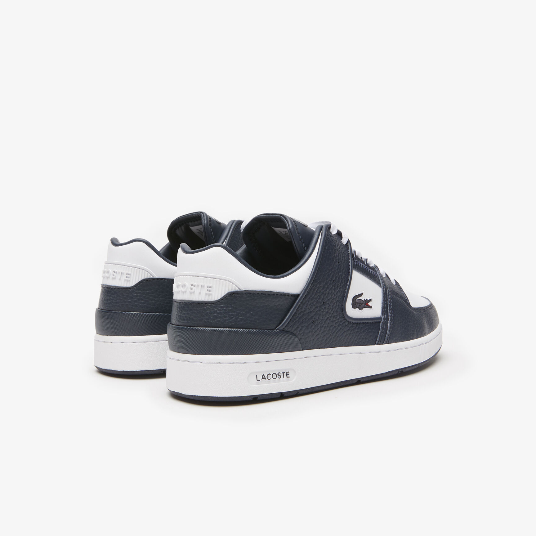 Men's Lacoste Court Cage Leather Heel Pop Trainers Men's Lacoste Court Cage Leather Heel Pop Trainers