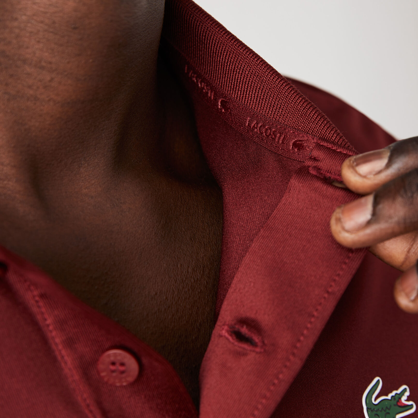 Men's Lacoste SPORT Tricolor Stripe Golf Polo Shirt Men's Lacoste SPORT Tricolor Stripe Golf Polo Shirt