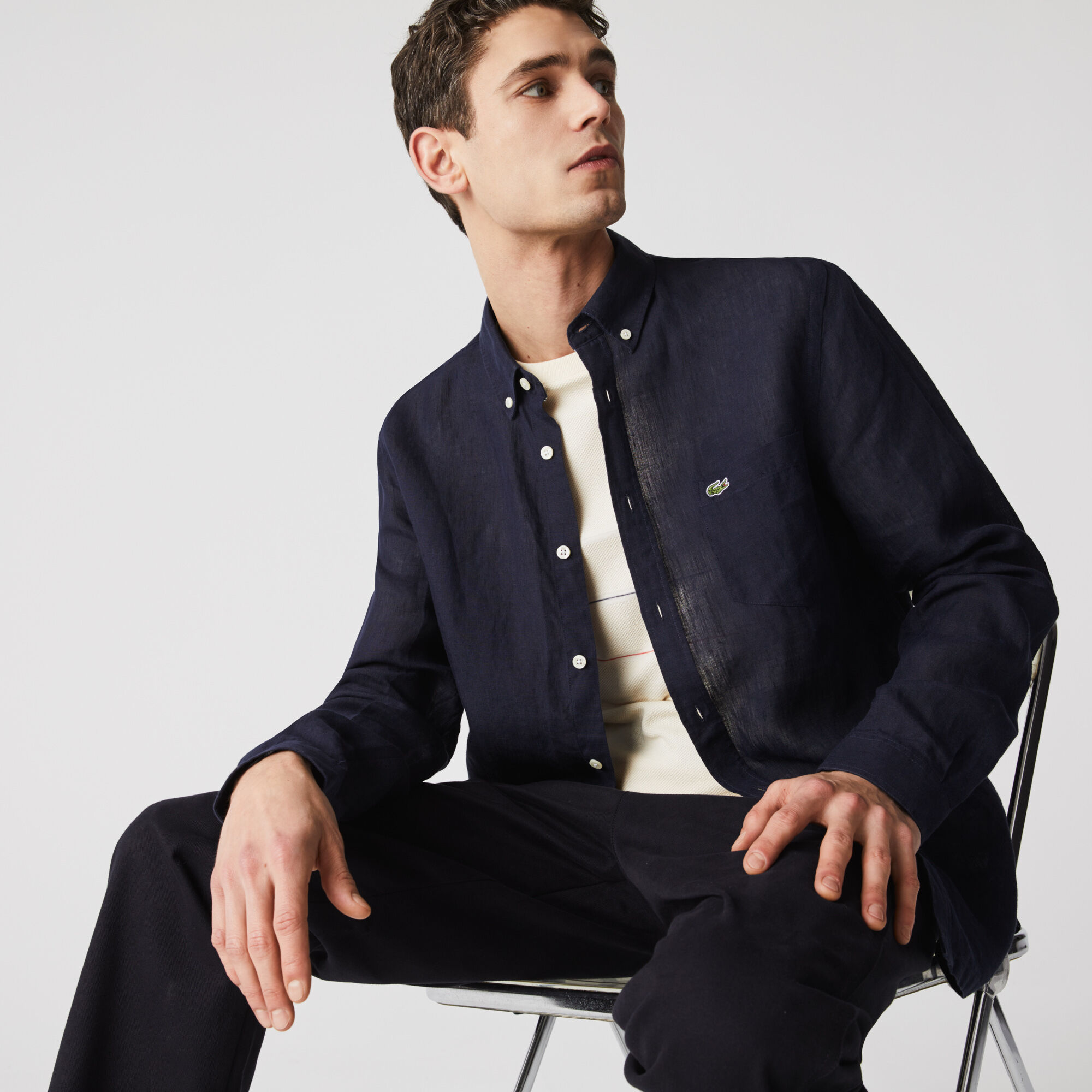 Lacoste outlet linen shirts
