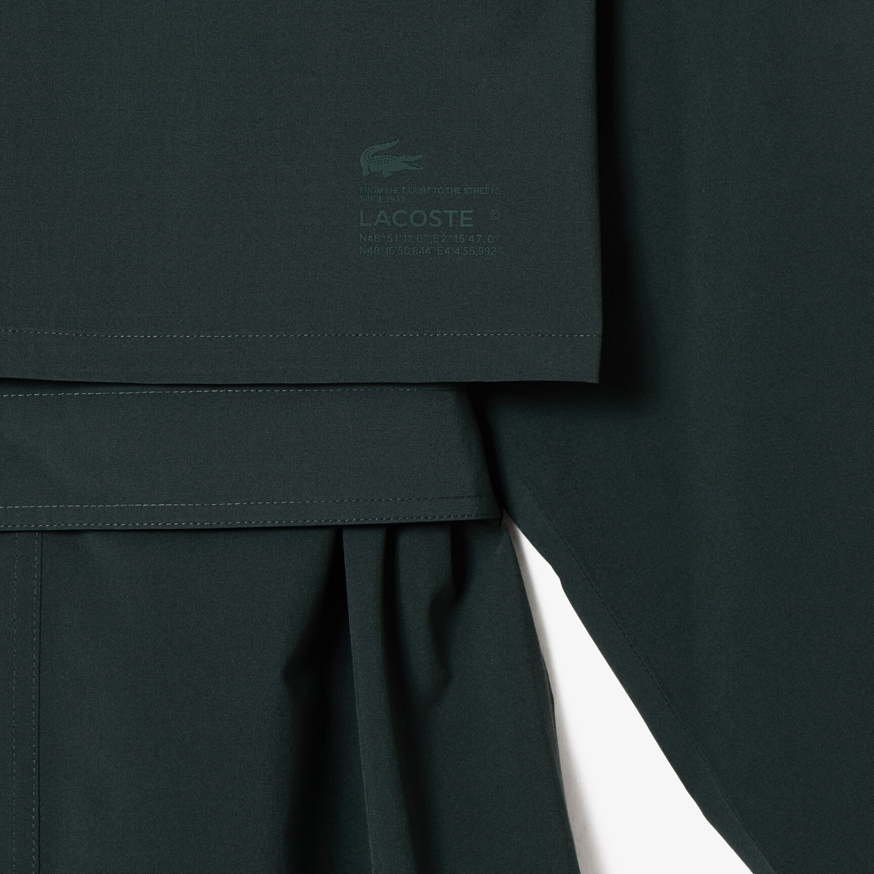 معطف ترنش لاكوست فضفاض بيكيه طبقتين للنساء معطف ترنش لاكوست فضفاض بيكيه طبقتين للنساء