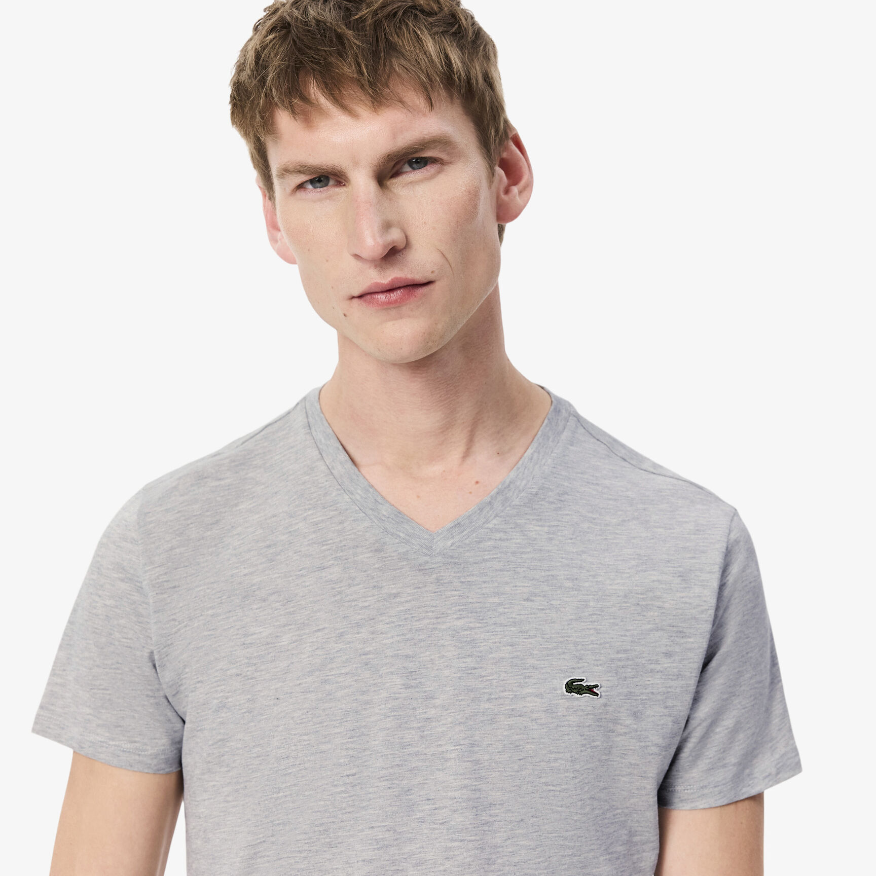 Lightweight Cotton Pima V Neck T-shirt