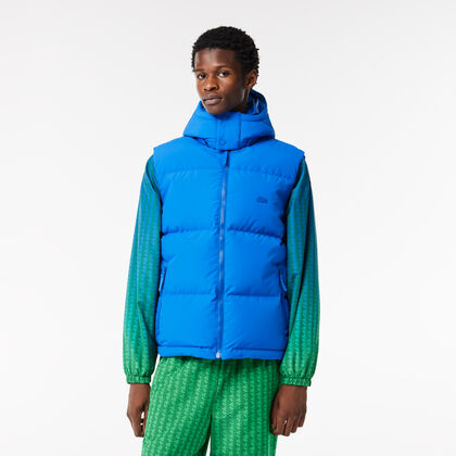 Down Gilet With Quilted Crocodile
