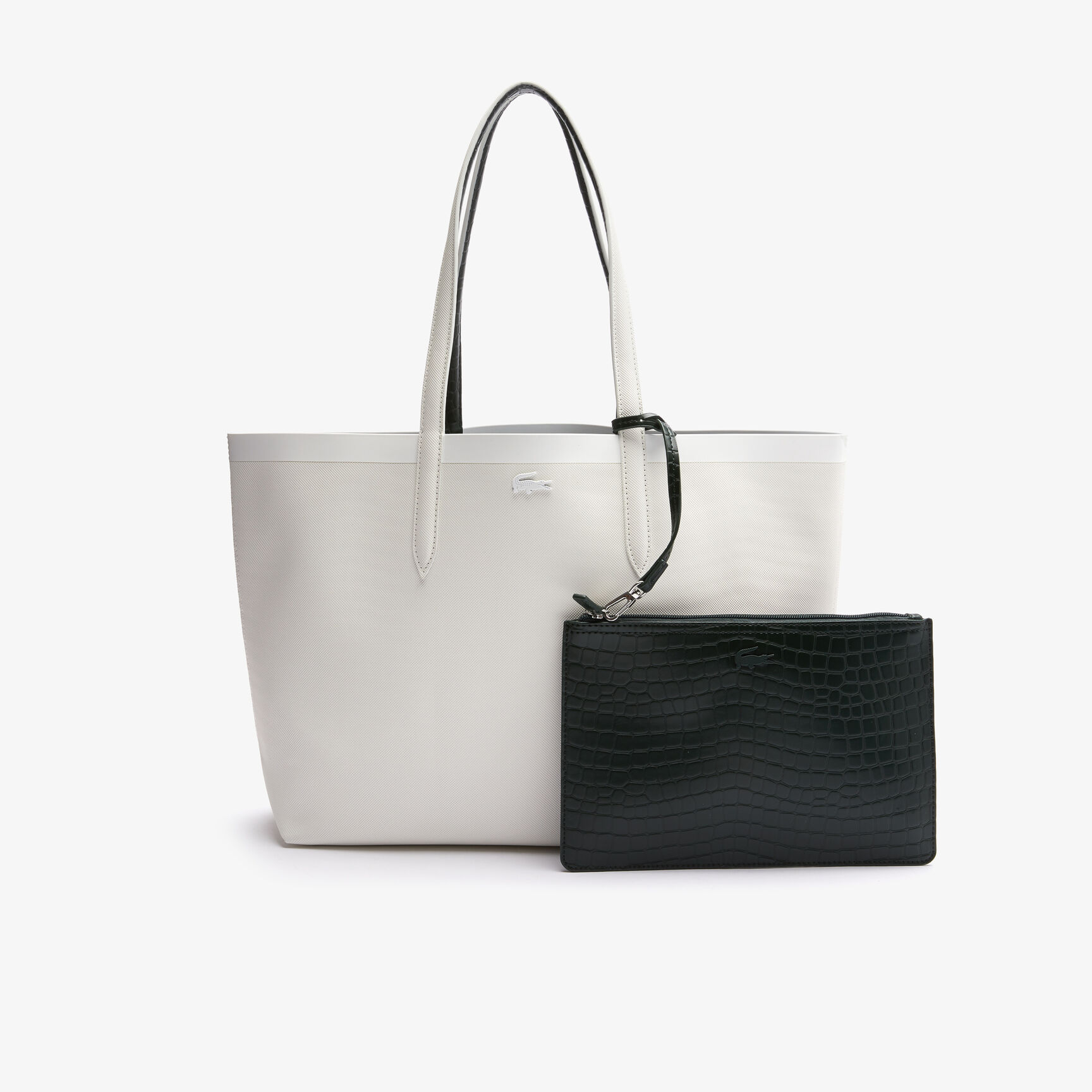 Women's Anna Crocodile Effect Pouch Canvas Large Shopper Bag