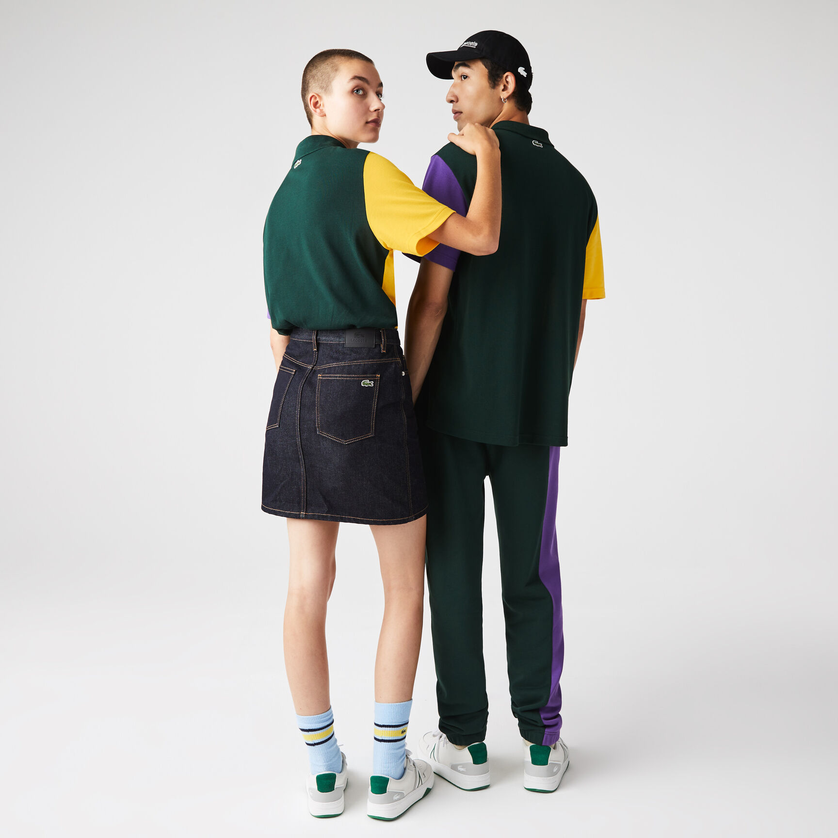 Unisex Lacoste L!VE Loose Fit Colorblock Cotton Piqu&eacute; Polo
