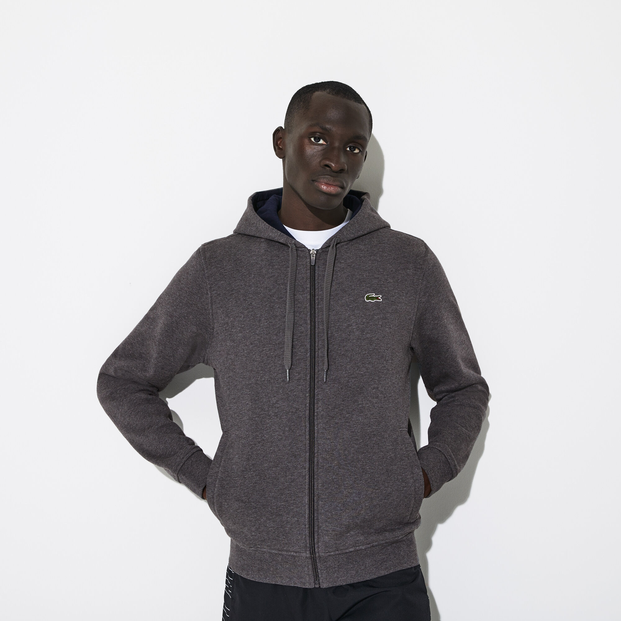 Men's Lacoste SPORT Tennis hooded zippered sweatshirt in fleece Men's Lacoste SPORT Tennis hooded zippered sweatshirt in fleece