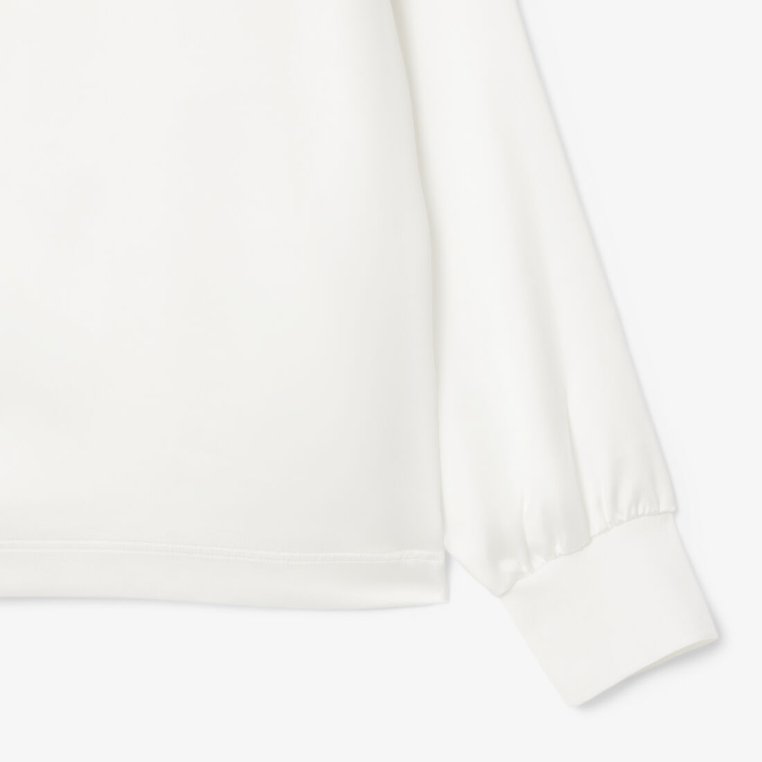 Long Sleeved Oversized Satin Polo Shirt Long Sleeved Oversized Satin Polo Shirt