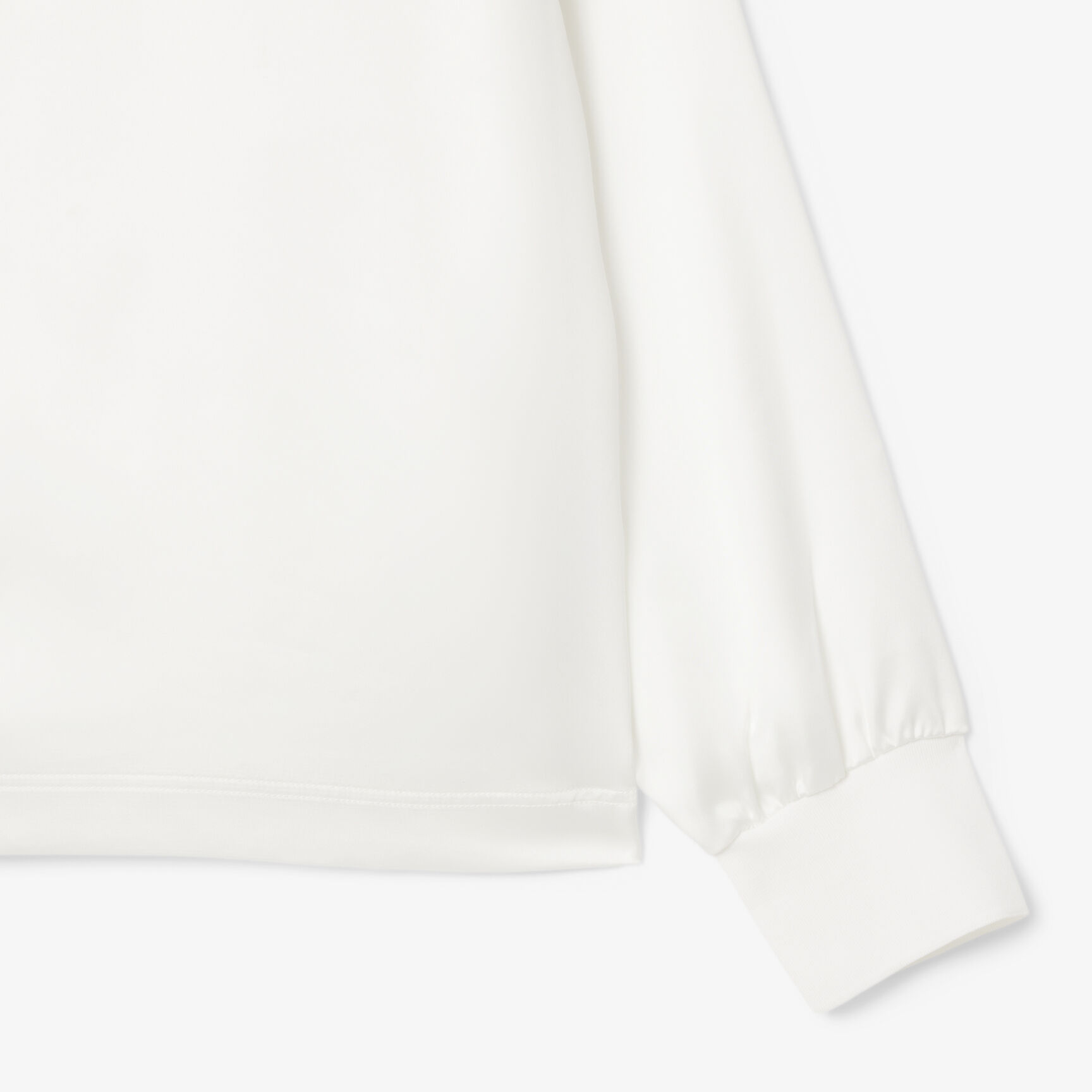 Long Sleeved Oversized Satin Polo Shirt Long Sleeved Oversized Satin Polo Shirt