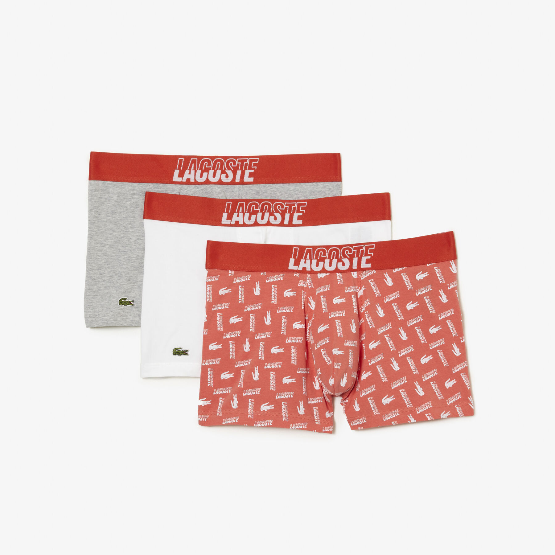 Men’s 3-Pack Lacoste Stretch Cotton Printed Trunks men s 3 pack lacoste stretch cotton printed trunks