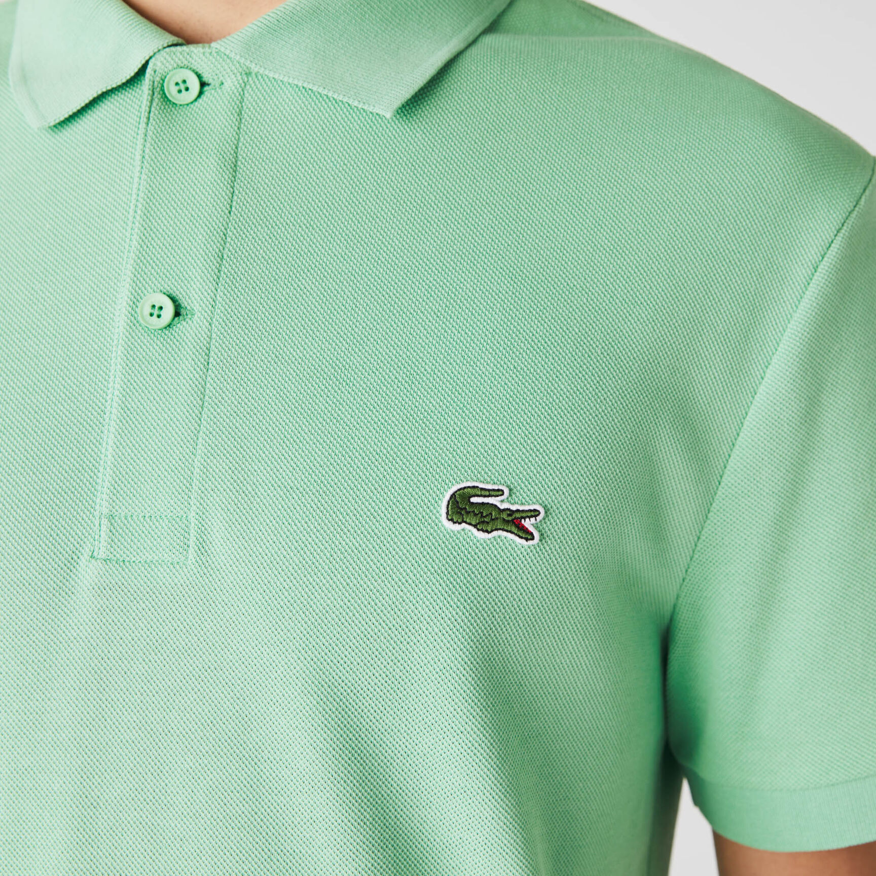 Men&rsquo;s Lacoste Regular Fit Crocodile Print Cotton Piqu&eacute; Polo