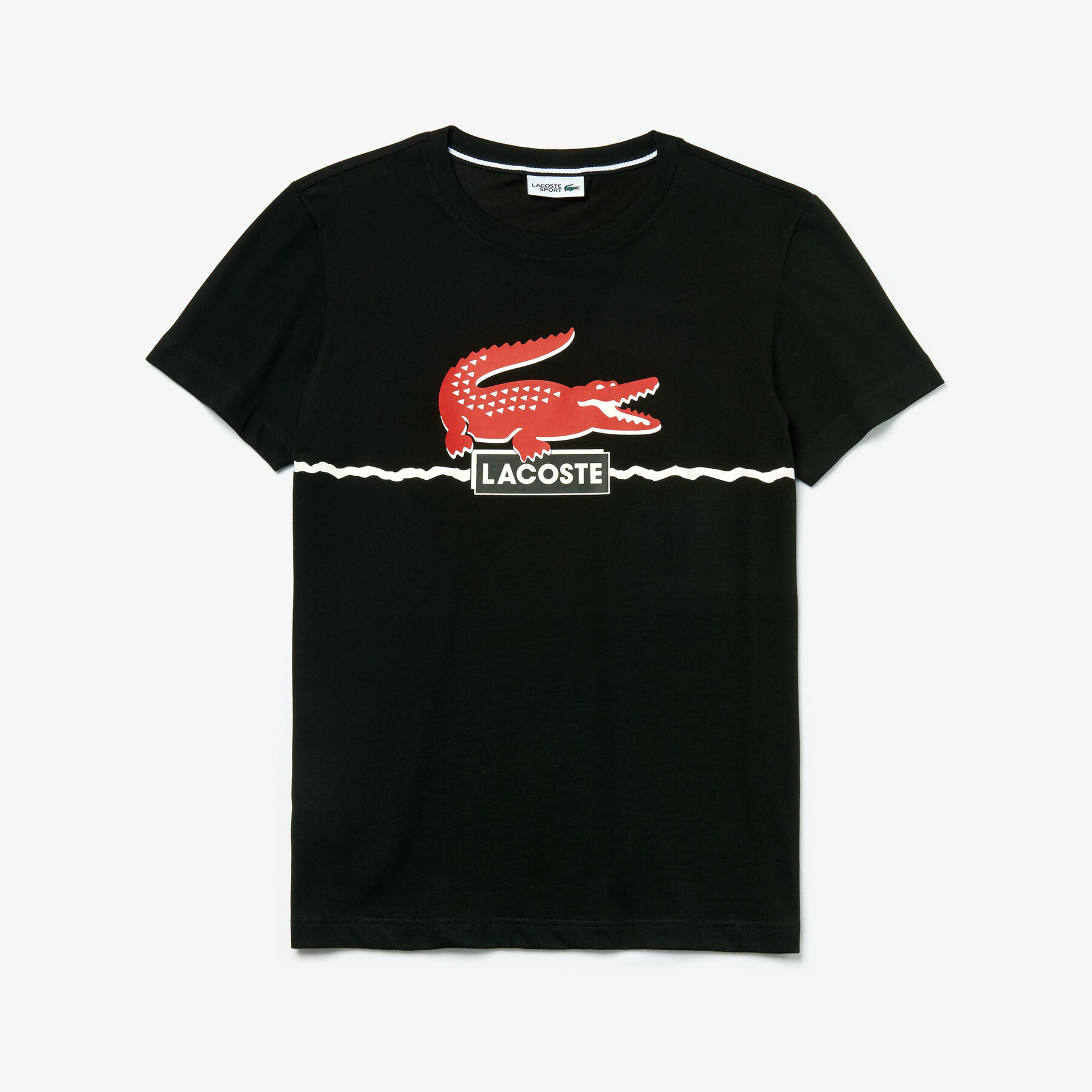 قميص تي-شيرت من قطن الجيرسيه للرجال من مجموعة Lacoste SPORT لاكوست قميص تي شيرت من قطن الجيرسيه للرجال من مجموعة lacoste sport