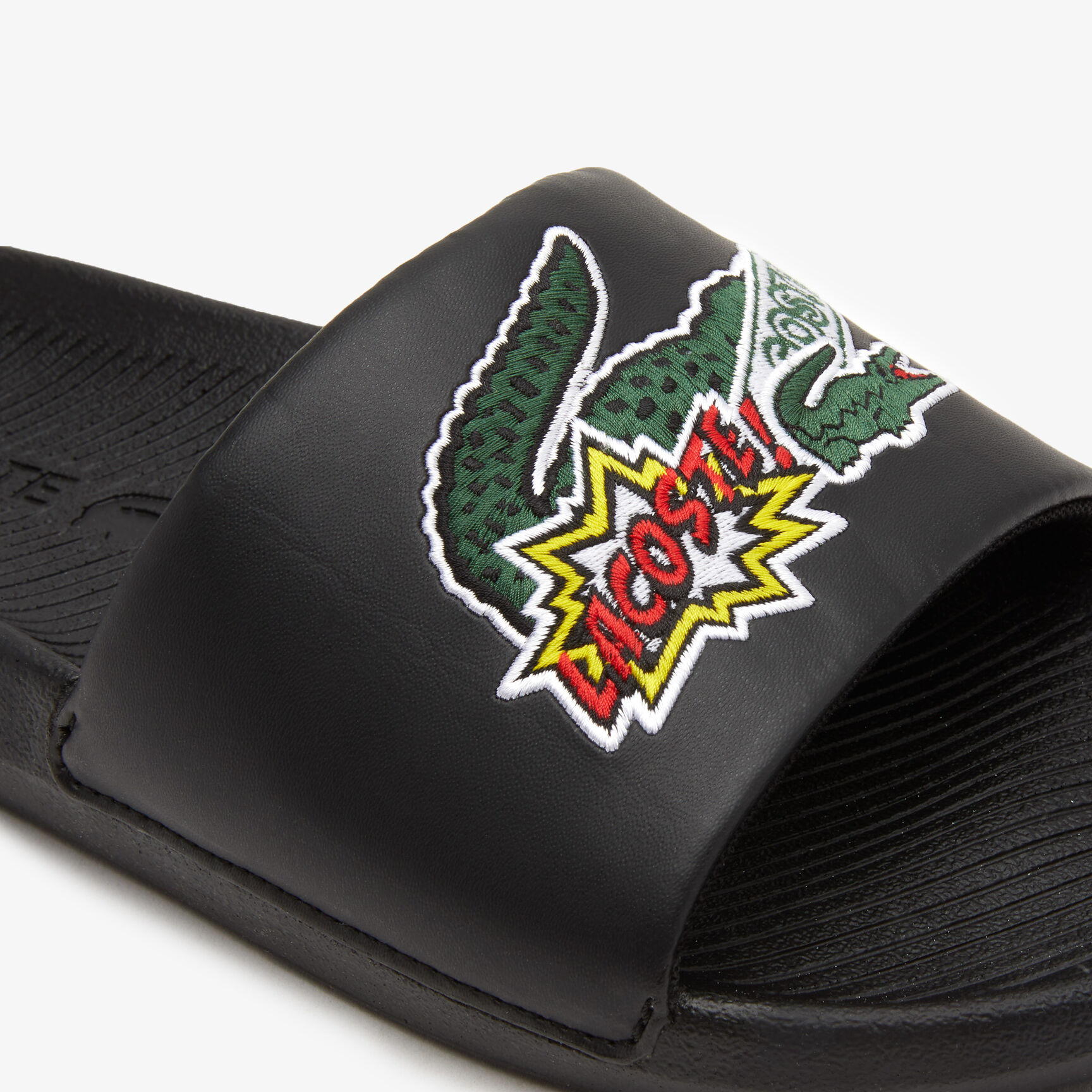 حذاء مفتوح لاكوست من خامات صناعية للرجال مجموعة Croco