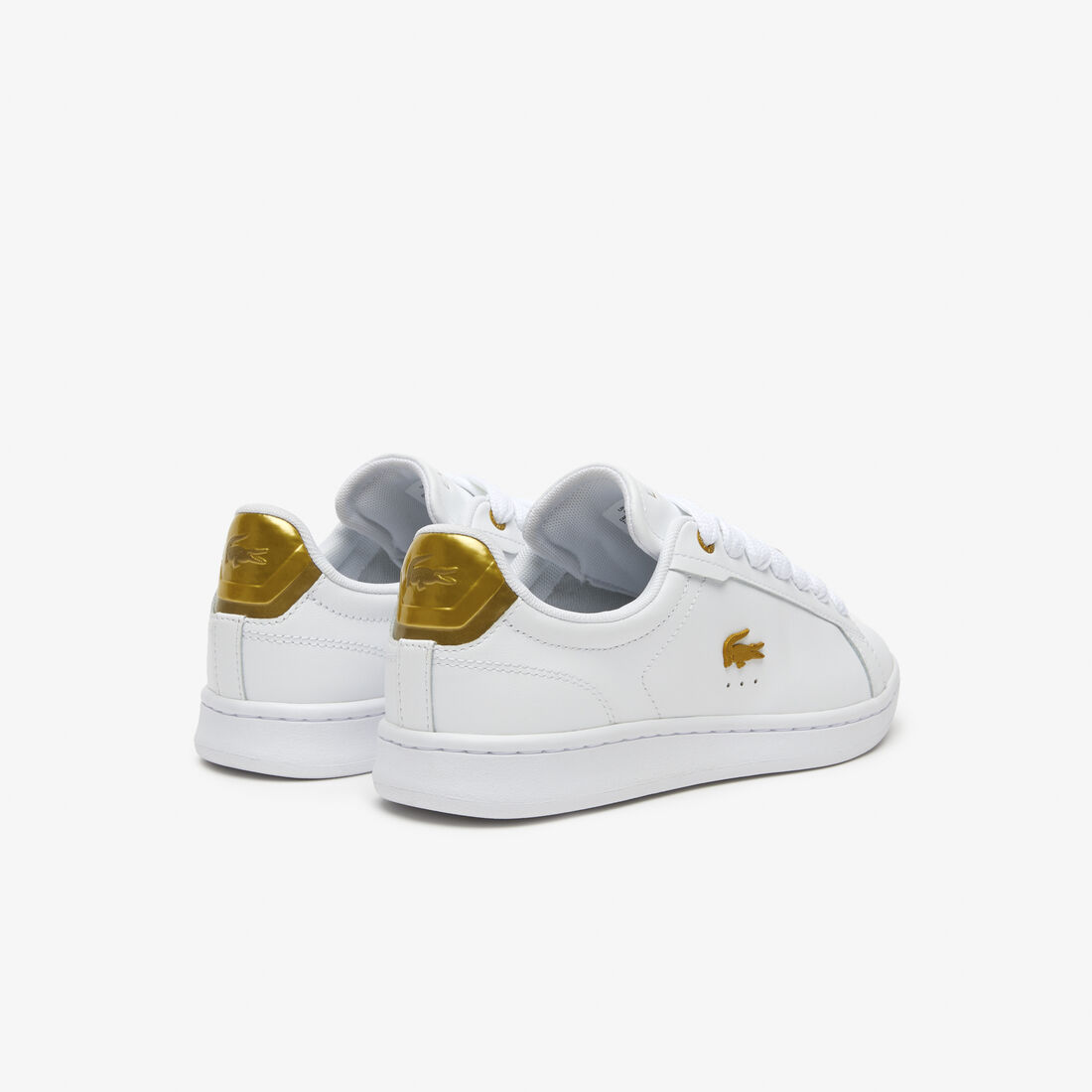 Women's Lacoste Carnaby Pro Leather Metallic Detailing Trainers Women's Lacoste Carnaby Pro Leather Metallic Detailing Trainers