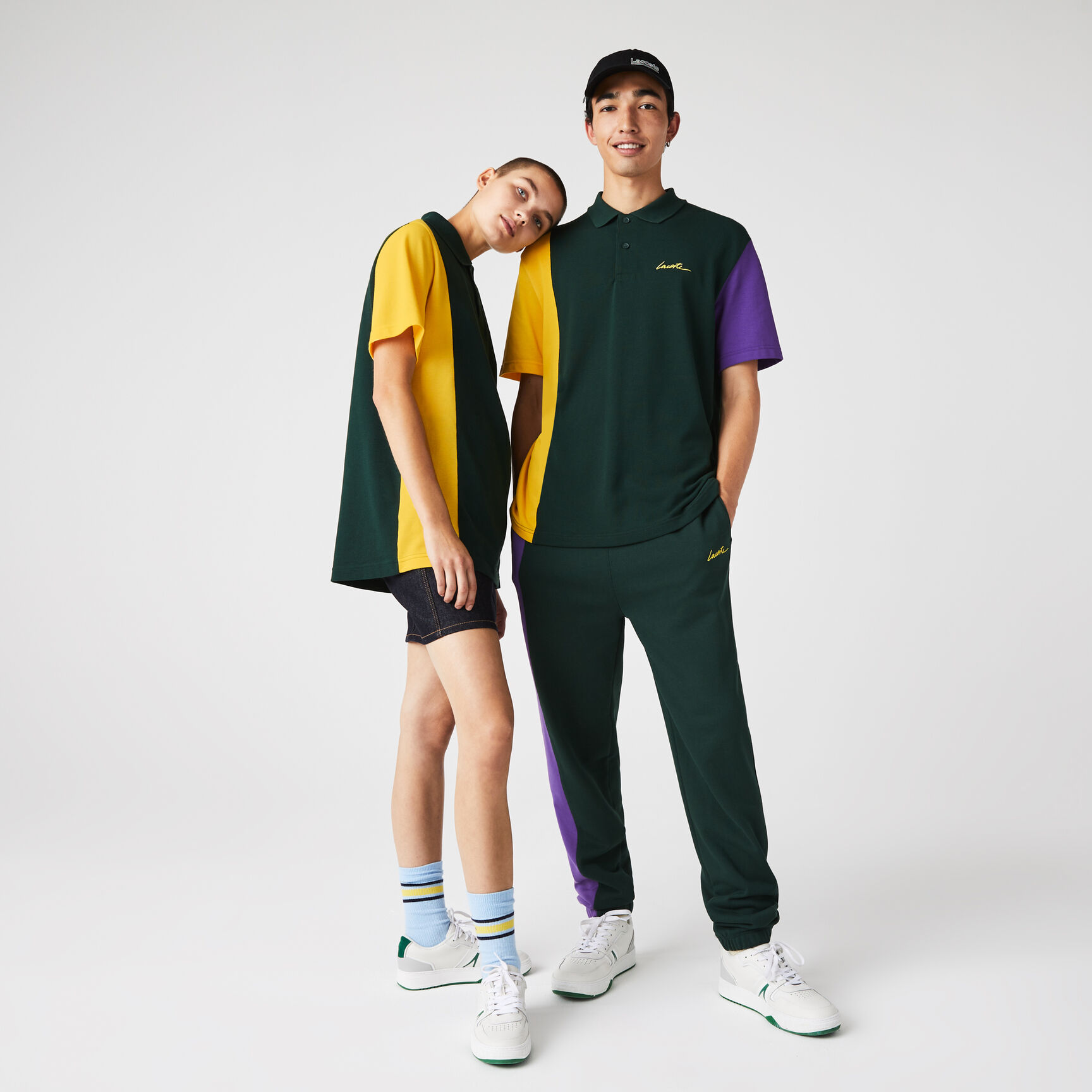 Unisex Lacoste L!VE Loose Fit Colorblock Cotton Piqu&eacute; Polo