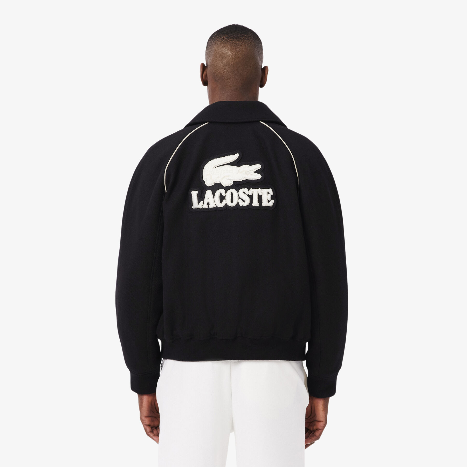 Badge Accent Wool Varsity Jacket lacoste badge accent wool varsity jacket